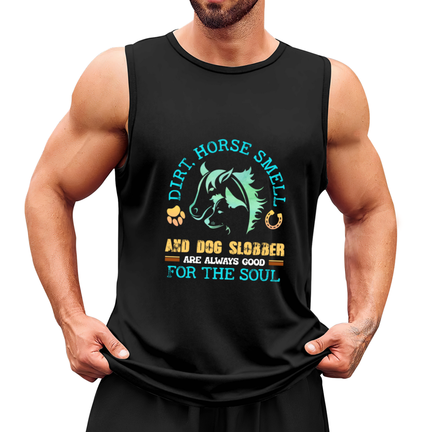 Horse & Dog Country Lover Graphic Tank Top