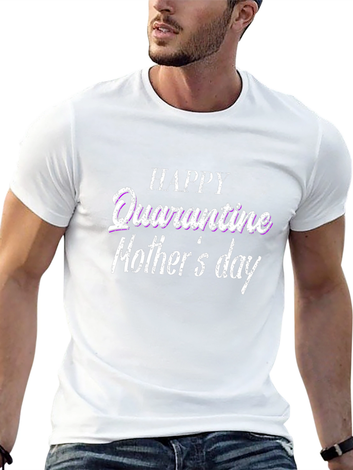 Quarantine Mothers Day Black T-Shirt