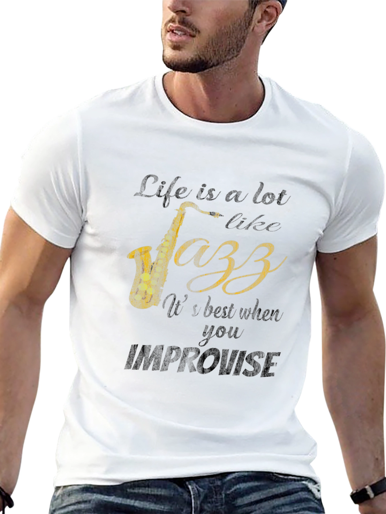 Jazz Life Graphic T-Shirt - Improvise Style