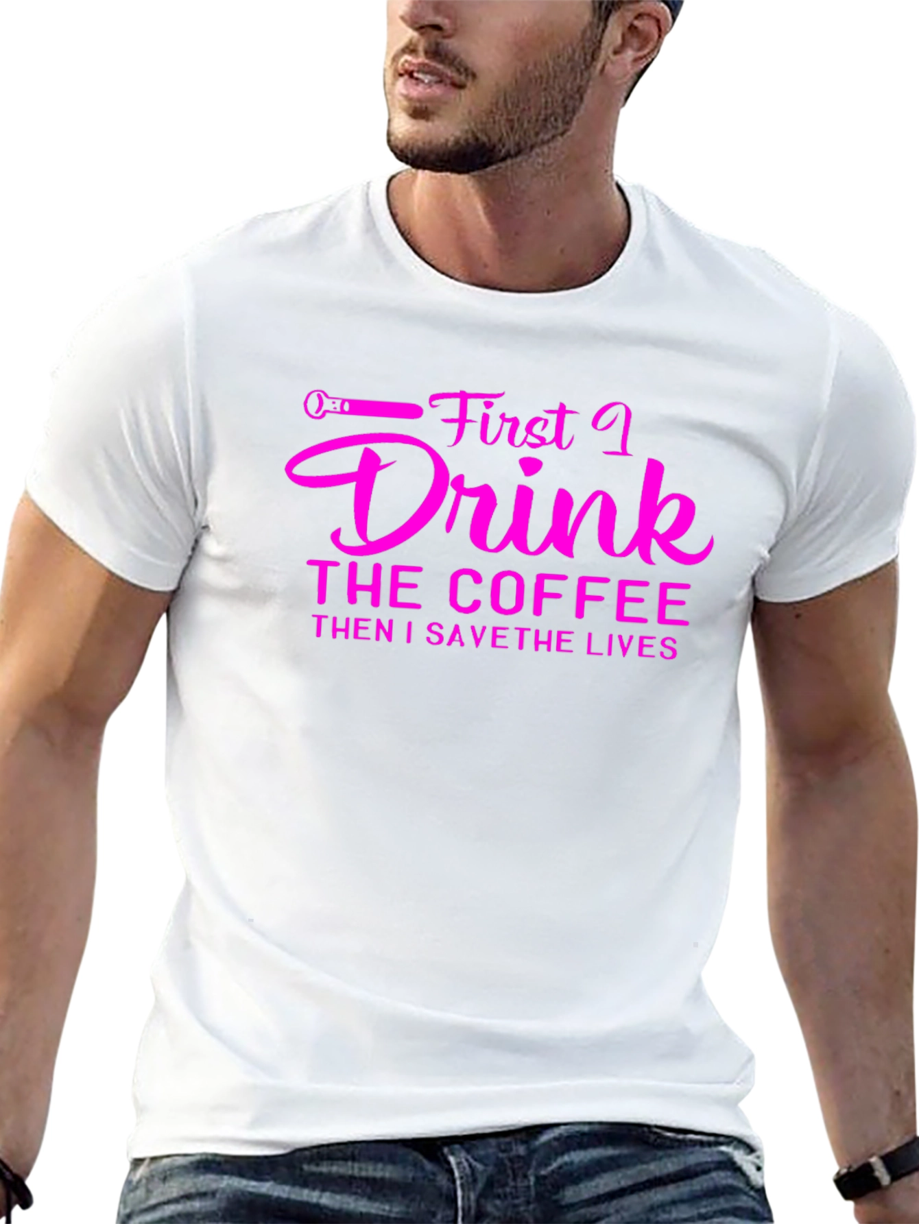 Coffee Then Save Lives Black T-Shirt