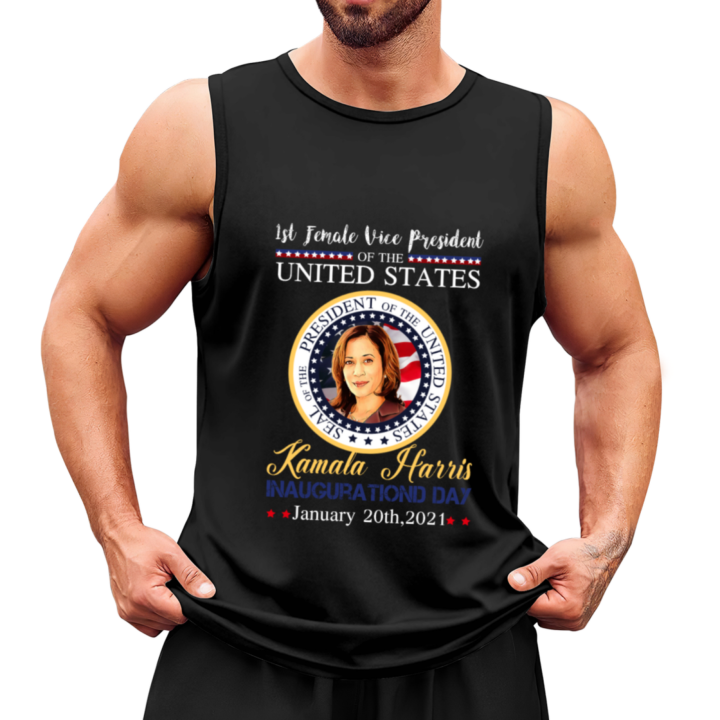 Kamala Harris Inauguration Day Patriotic Print Tank Top