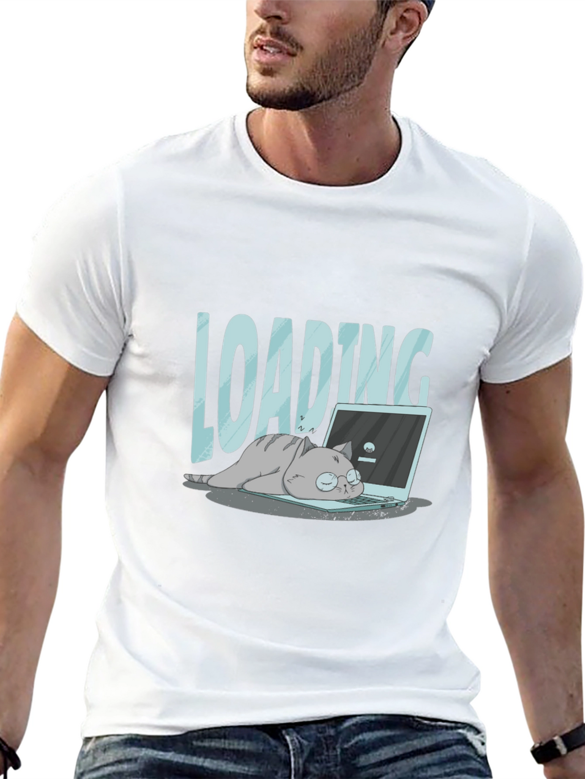 Loading Lazy Cat T-Shirt - Gamer Tee