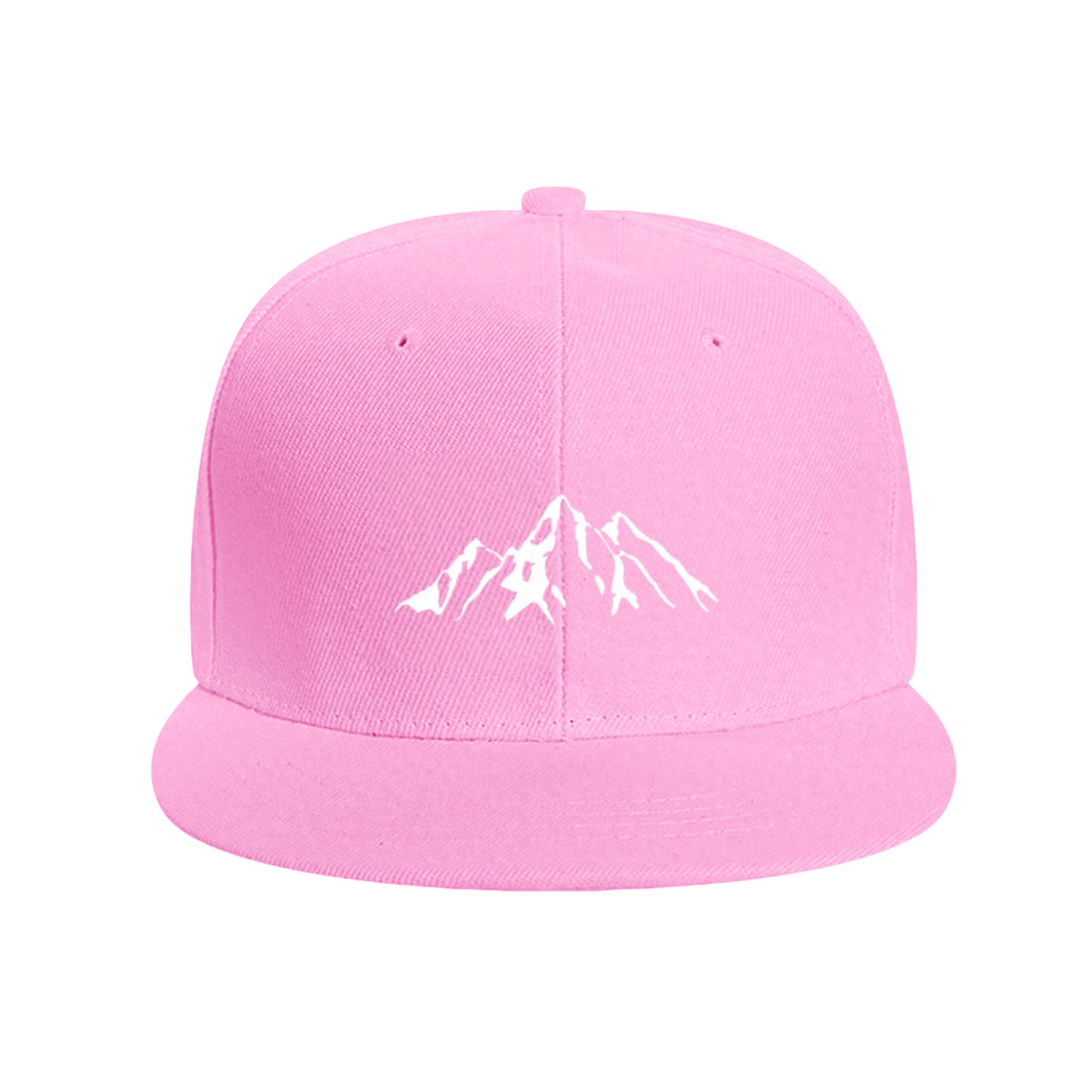 Mountain Peak Outdoor Adventure Blue Flat Brim Snapback Cap