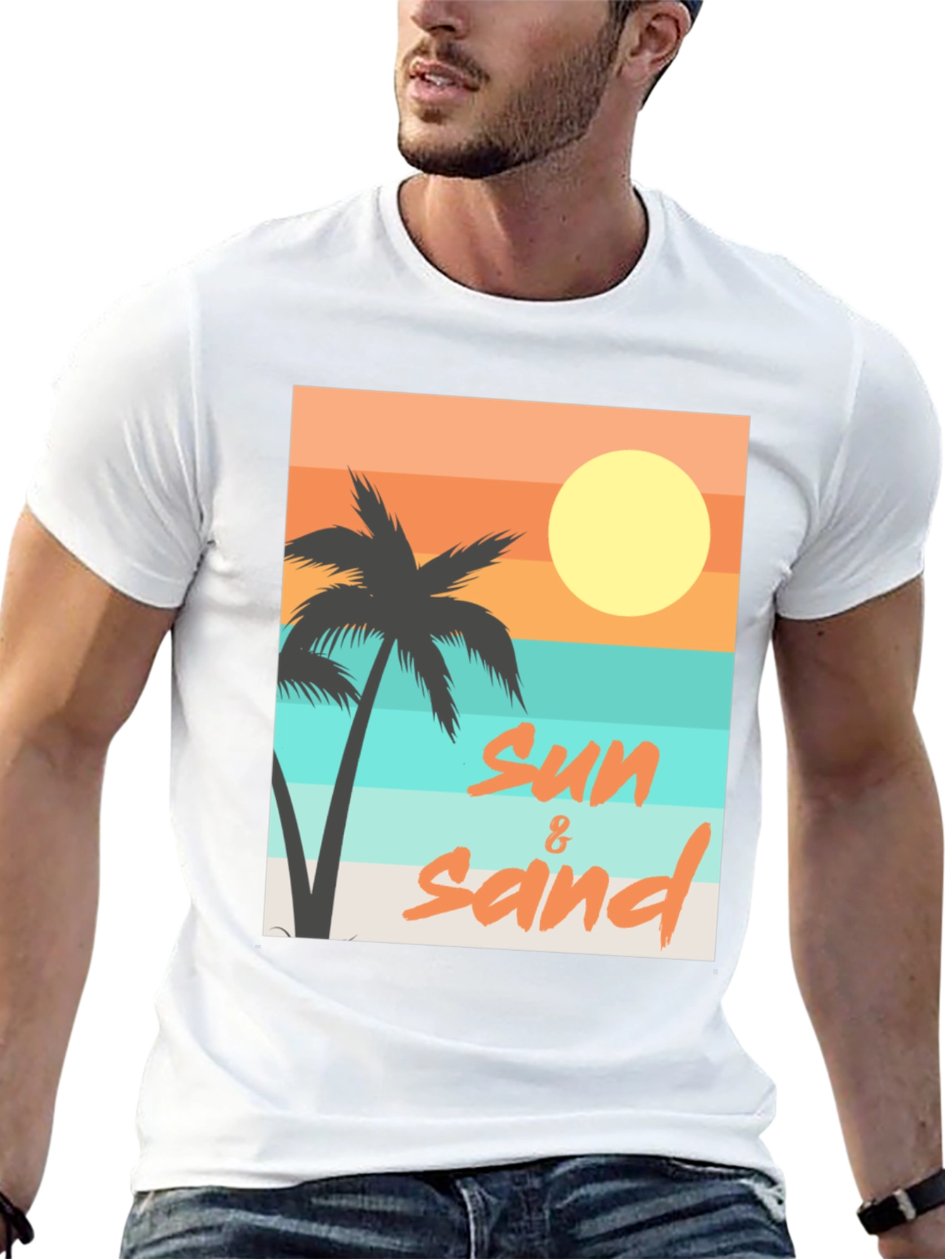 Sun & Sand Graphic Tee - Relaxed Beach Vibes