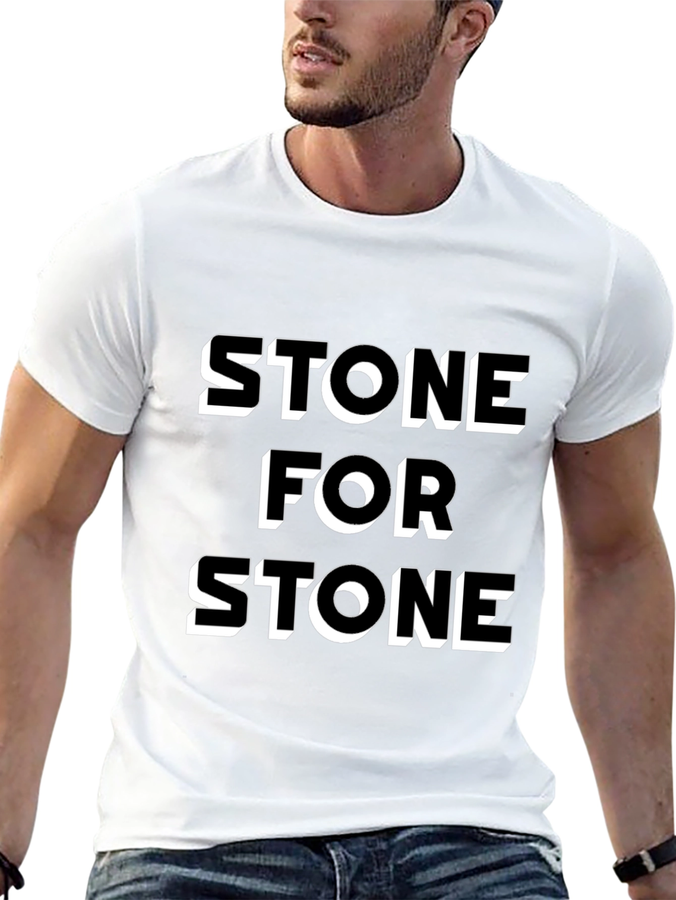 Stone for Stone Black Graphic Tee