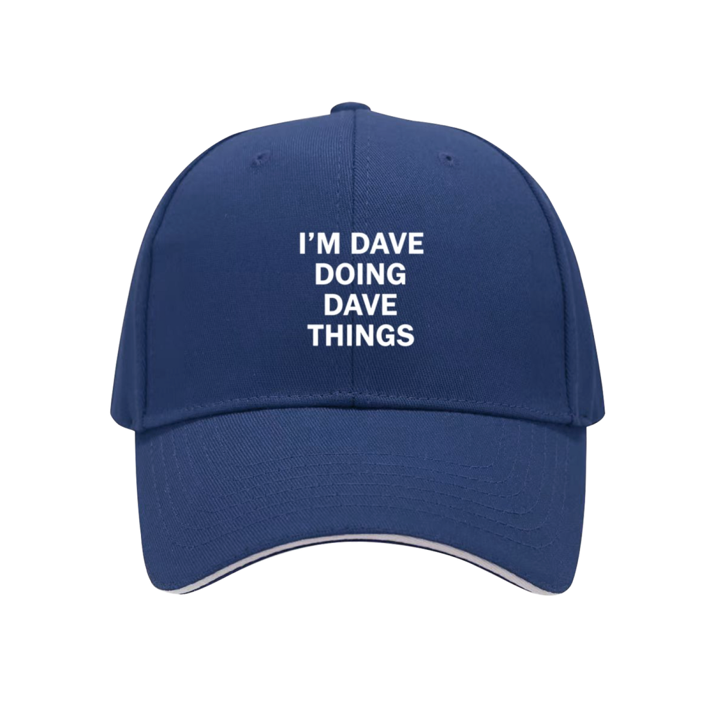 I¡¯m Dave Doing Dave Things Funny Pink Sandwich Baseball Cap, Custom Name Humor Sun Hat
