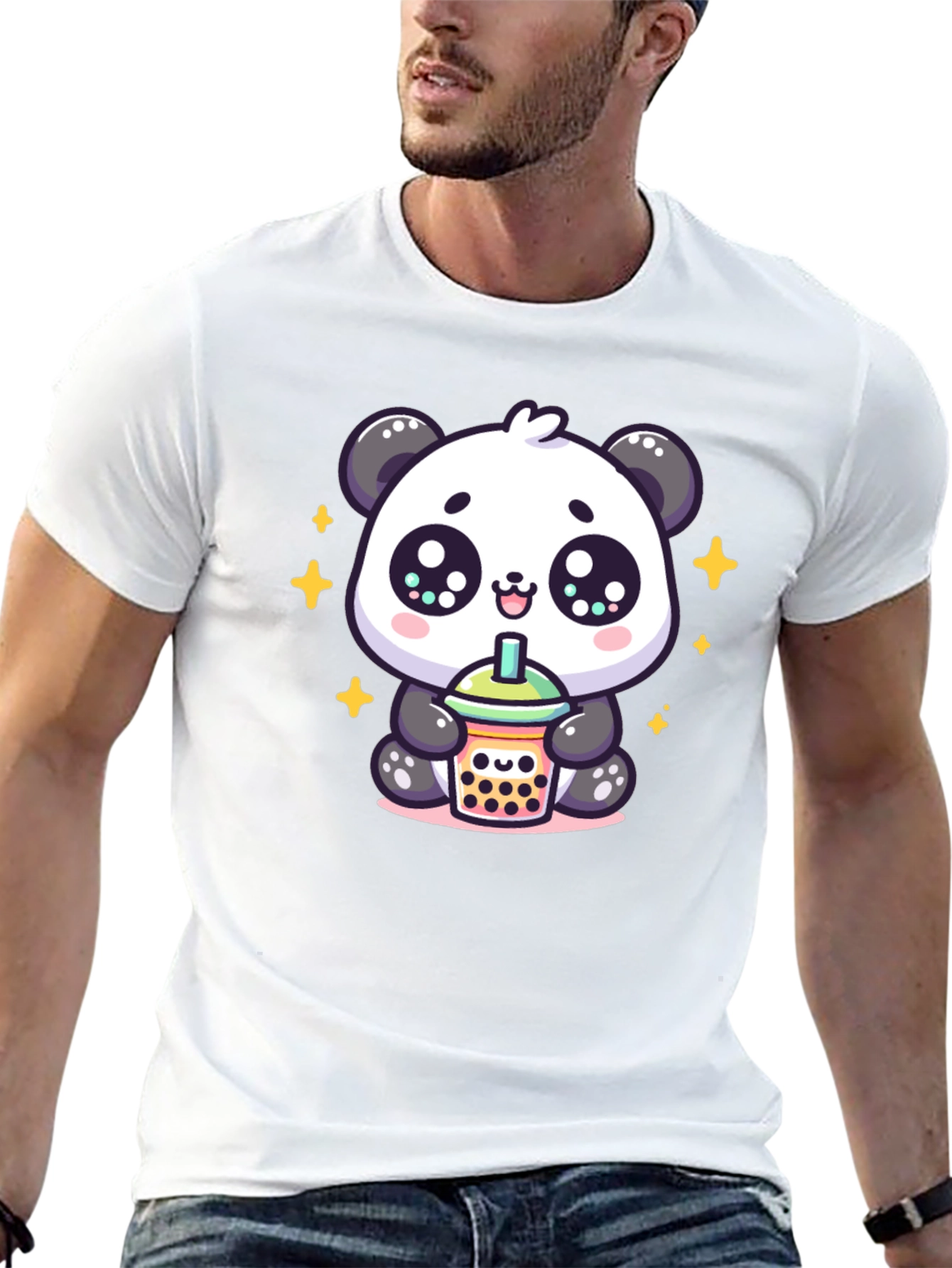 Cute Panda Boba Tea Graphic Tee