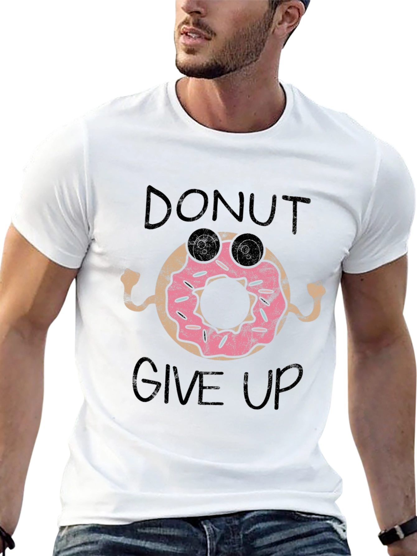 Donut Give Up Funny Graphic Tee