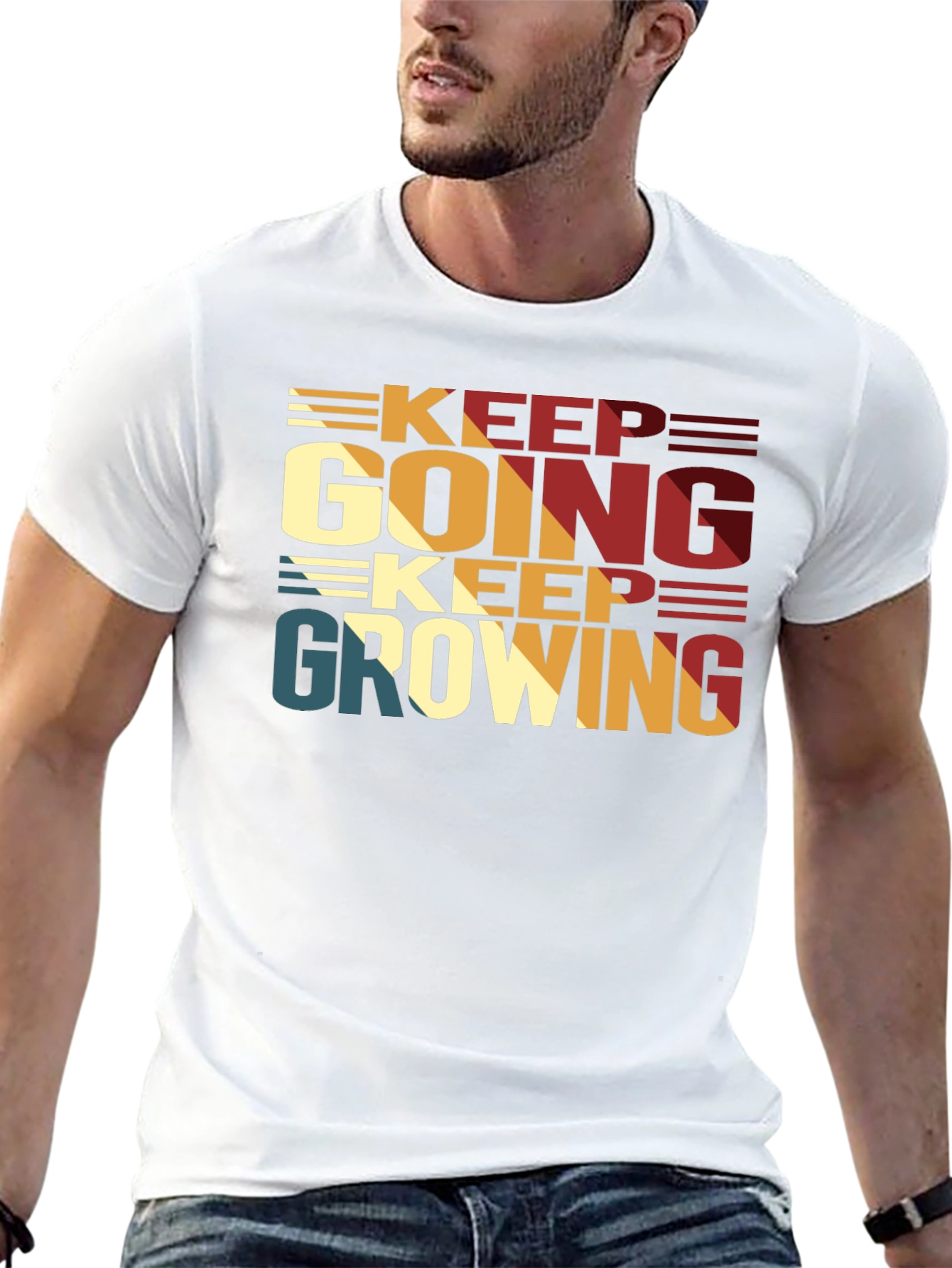 Keep Going Keep Growing Black T-Shirt