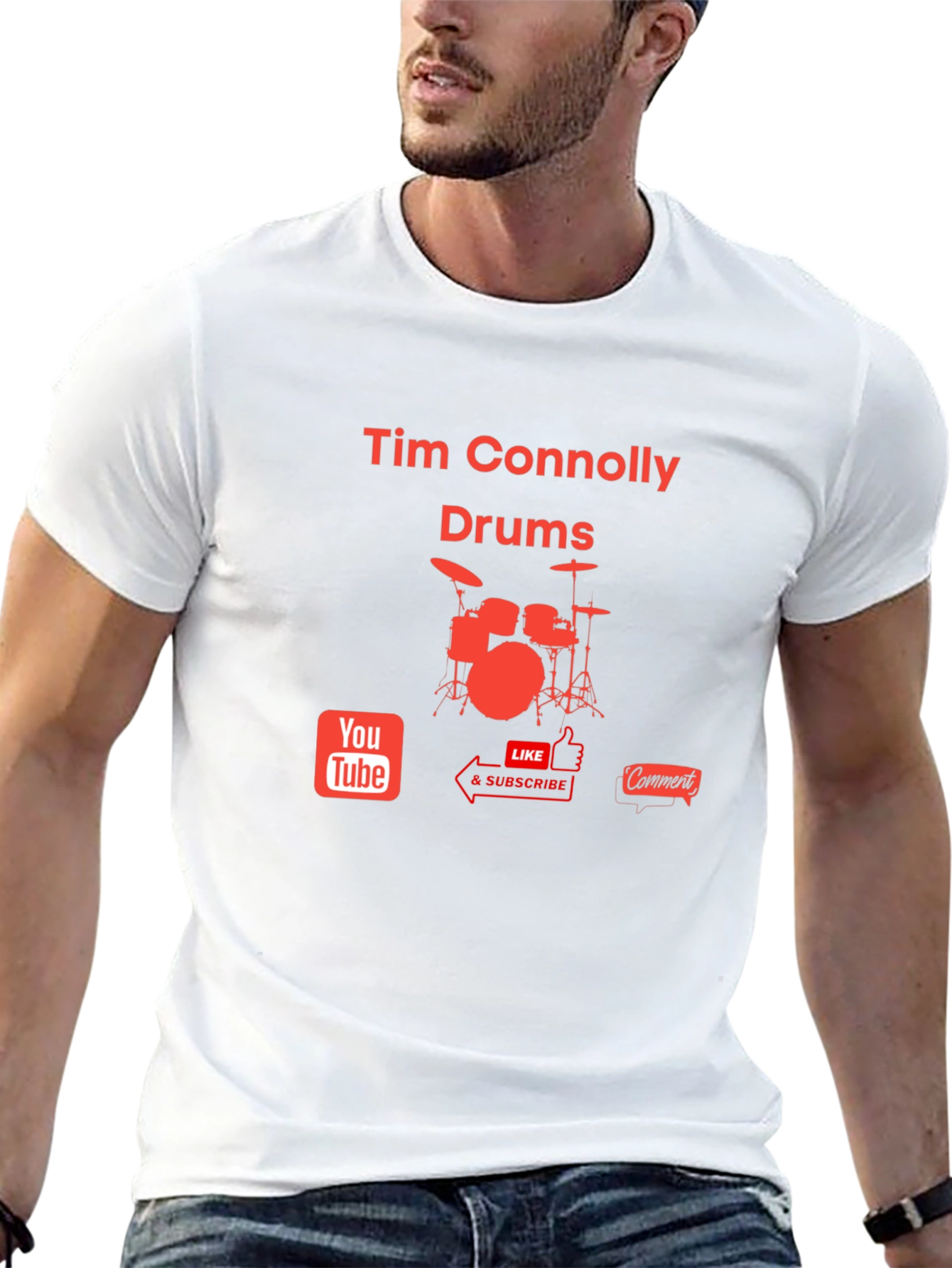 Tim Connolly Drums T-Shirt - Music Lover Tee