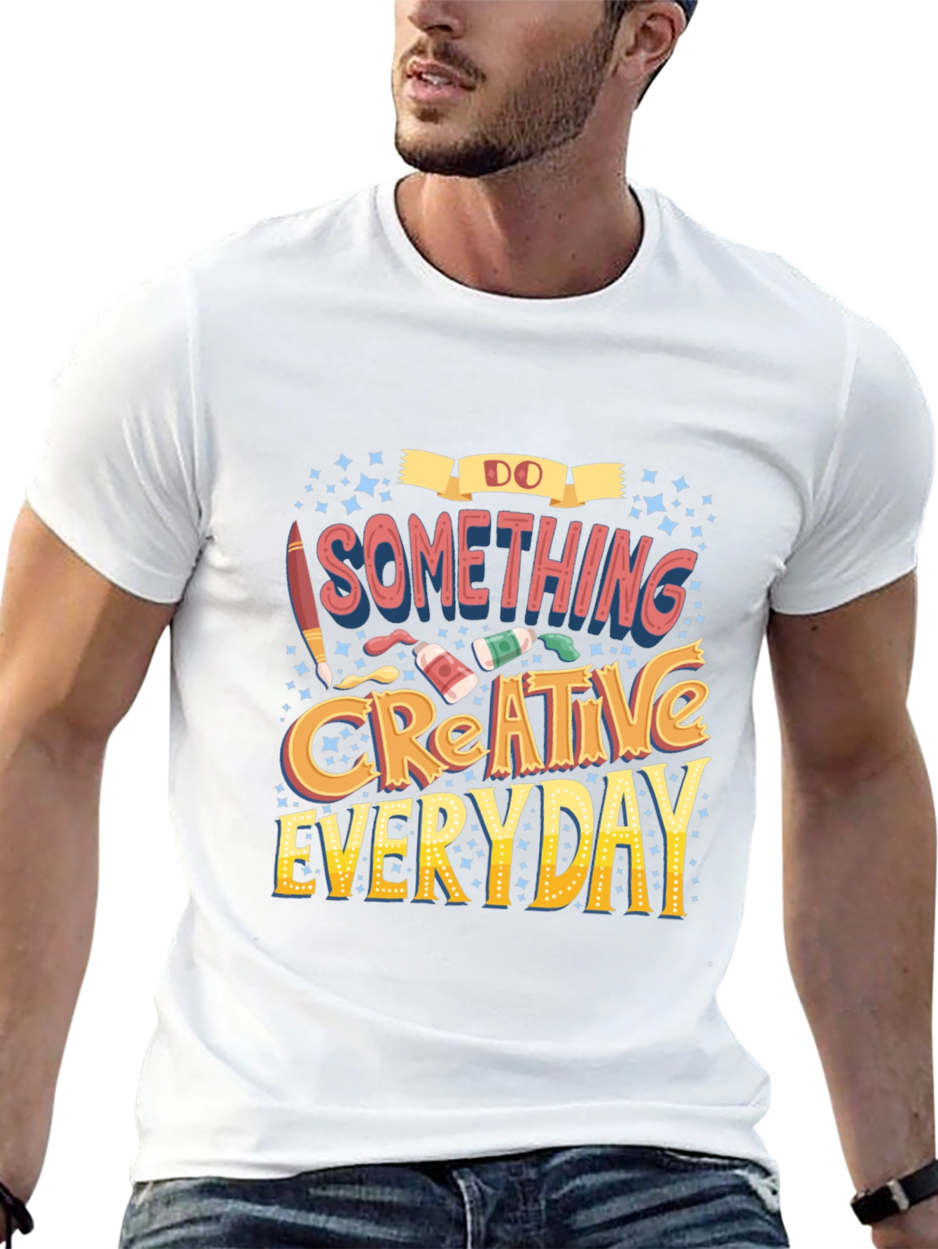 Do Something Creative Everyday Black Graphic Tee