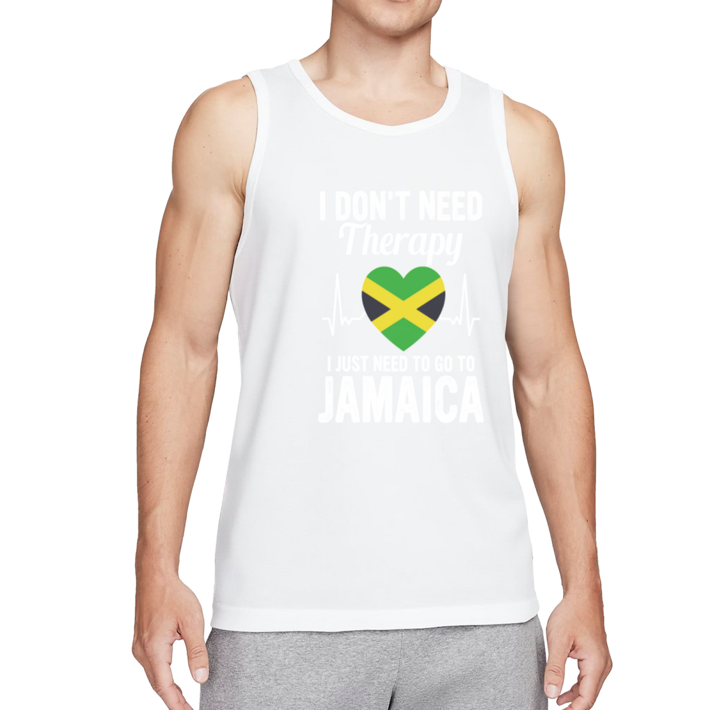 I Don't Need Therapy Jamaica Heart Tank Top