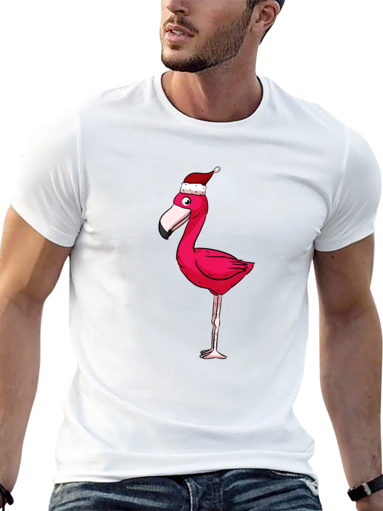 Festive Flamingo Graphic Tee