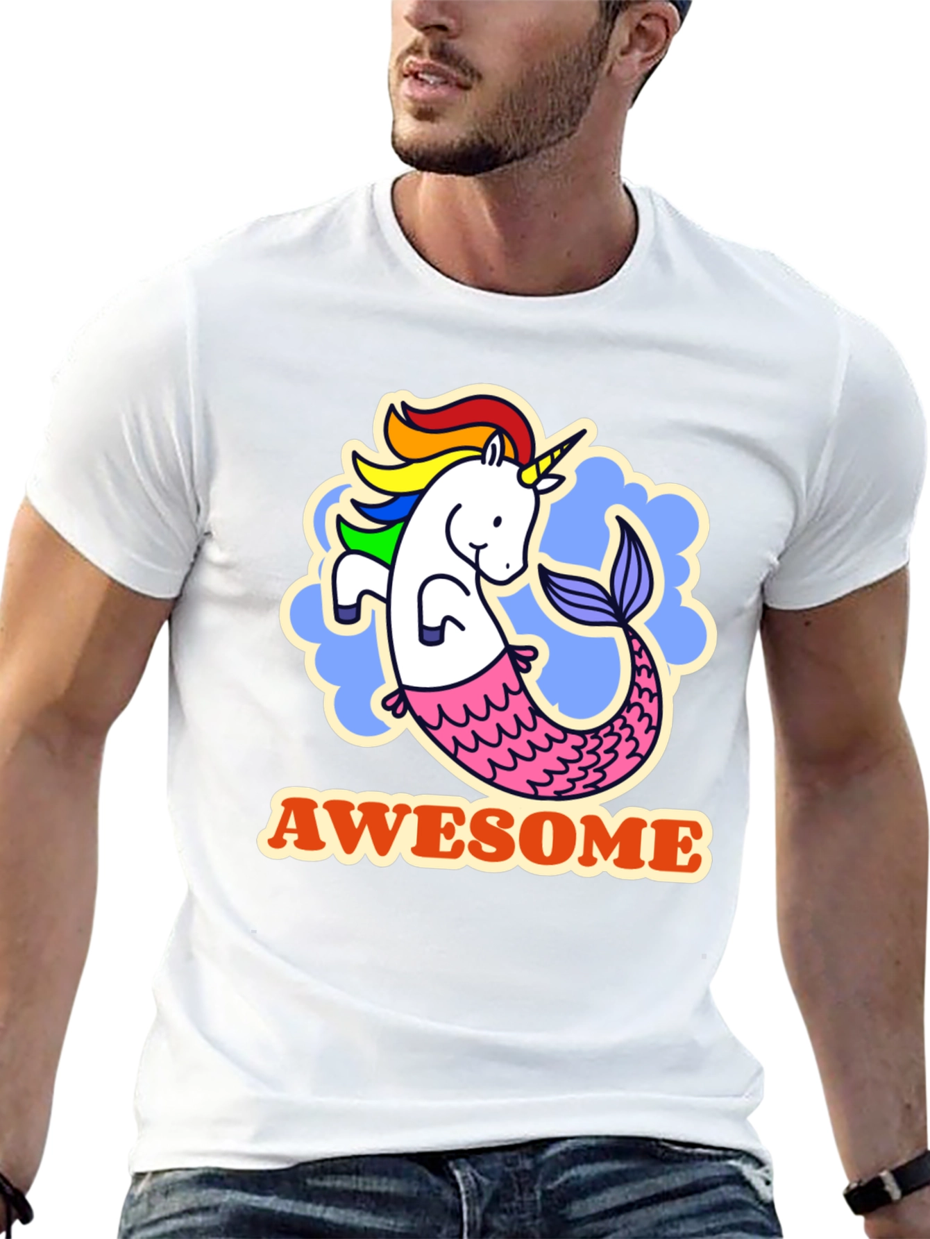 Awesome Unicorn Mermaid Graphic Tee