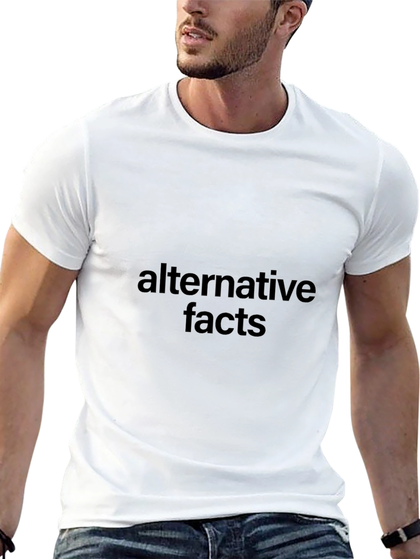 Alternative Facts Graphic Tee - Black Cotton T-Shirt
