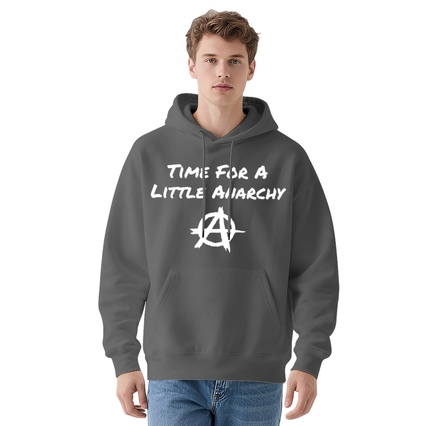 Time For A Little Anarchy Rebel Soft Red Hoodie, Statement Comfort Wear