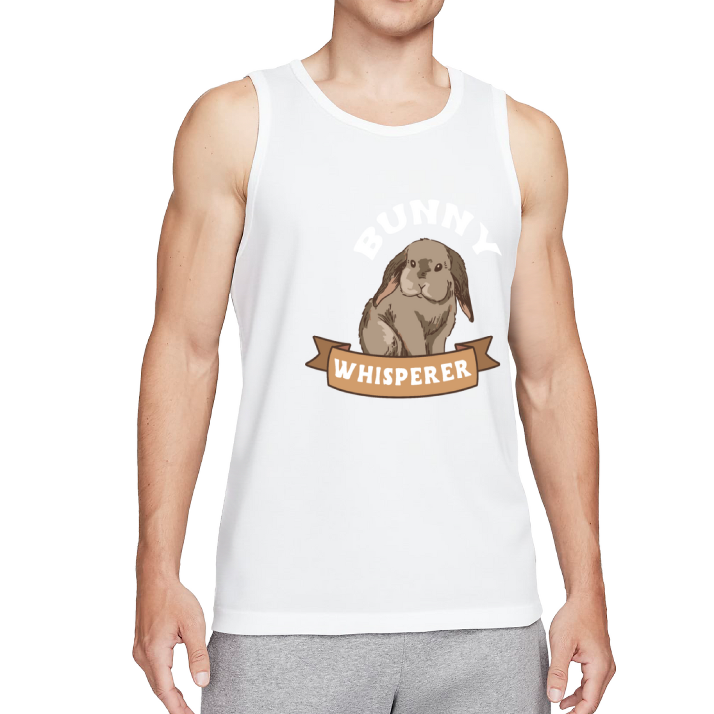 Bunny Whisperer Cute Lop Rabbit Pet Lover Graphic Men Tank Top