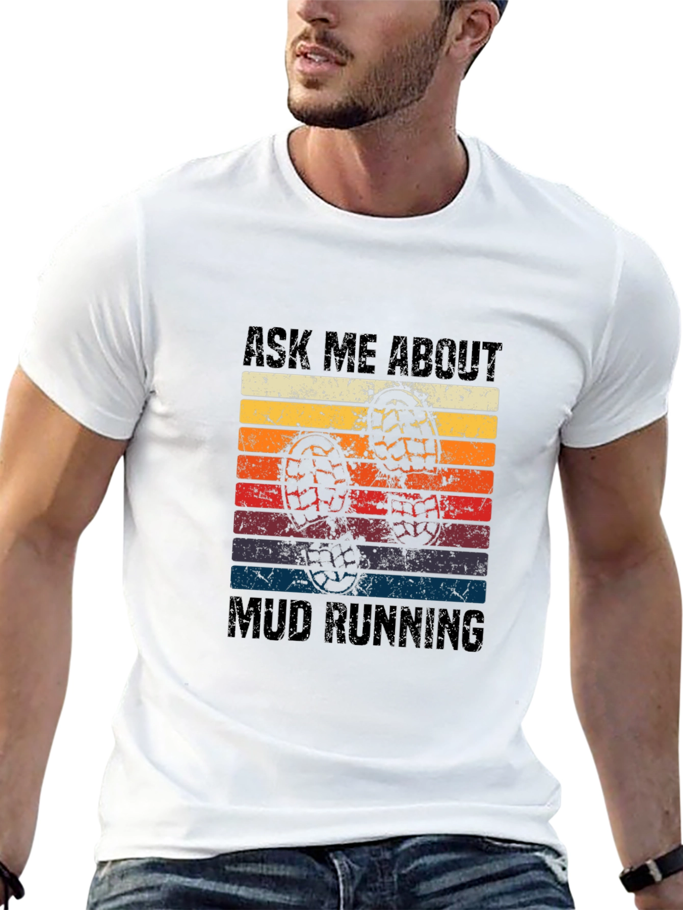 Mud Running Retro T-Shirt