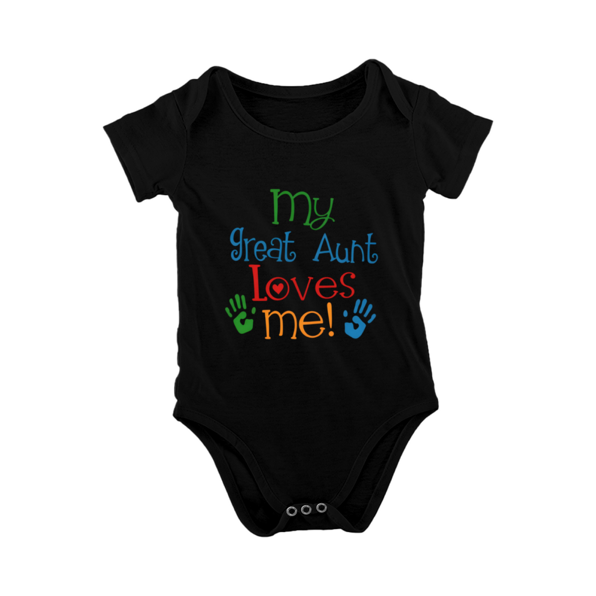 My Great Aunt Loves Me Color Handprint Lovely Infant Onesie