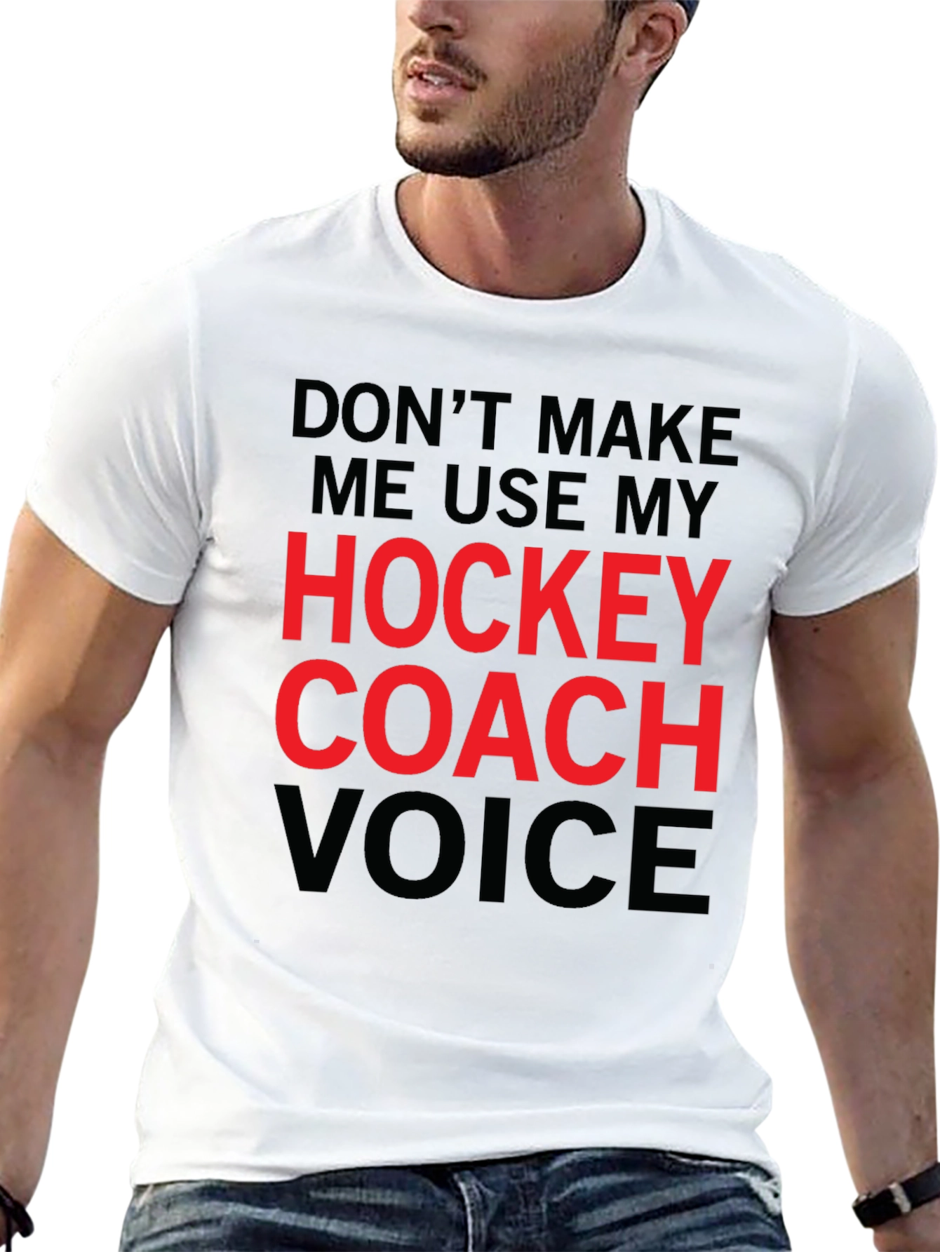 Hockey Coach Voice Graphic Tee - Black