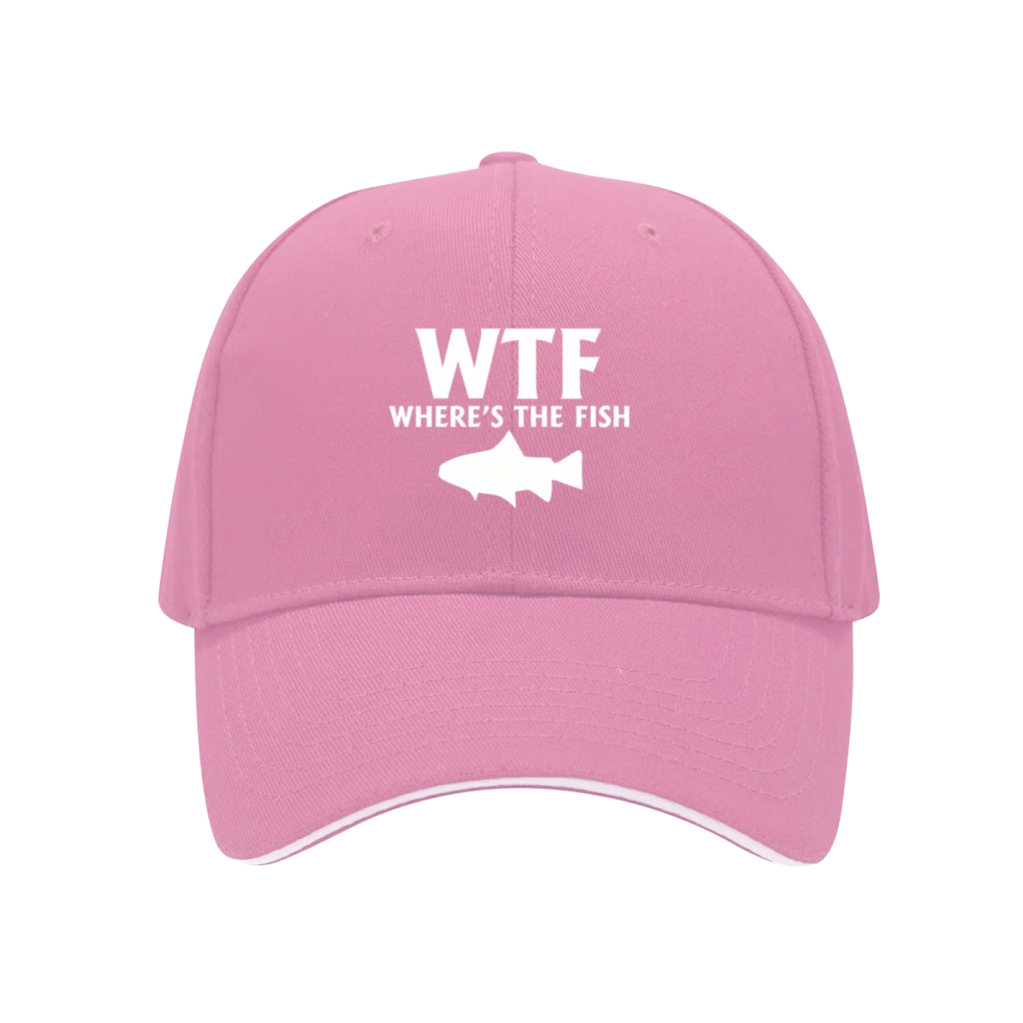 Funny WTF Where¡¯s The Fish Multi-Color Fishing Sandwich Baseball Cap