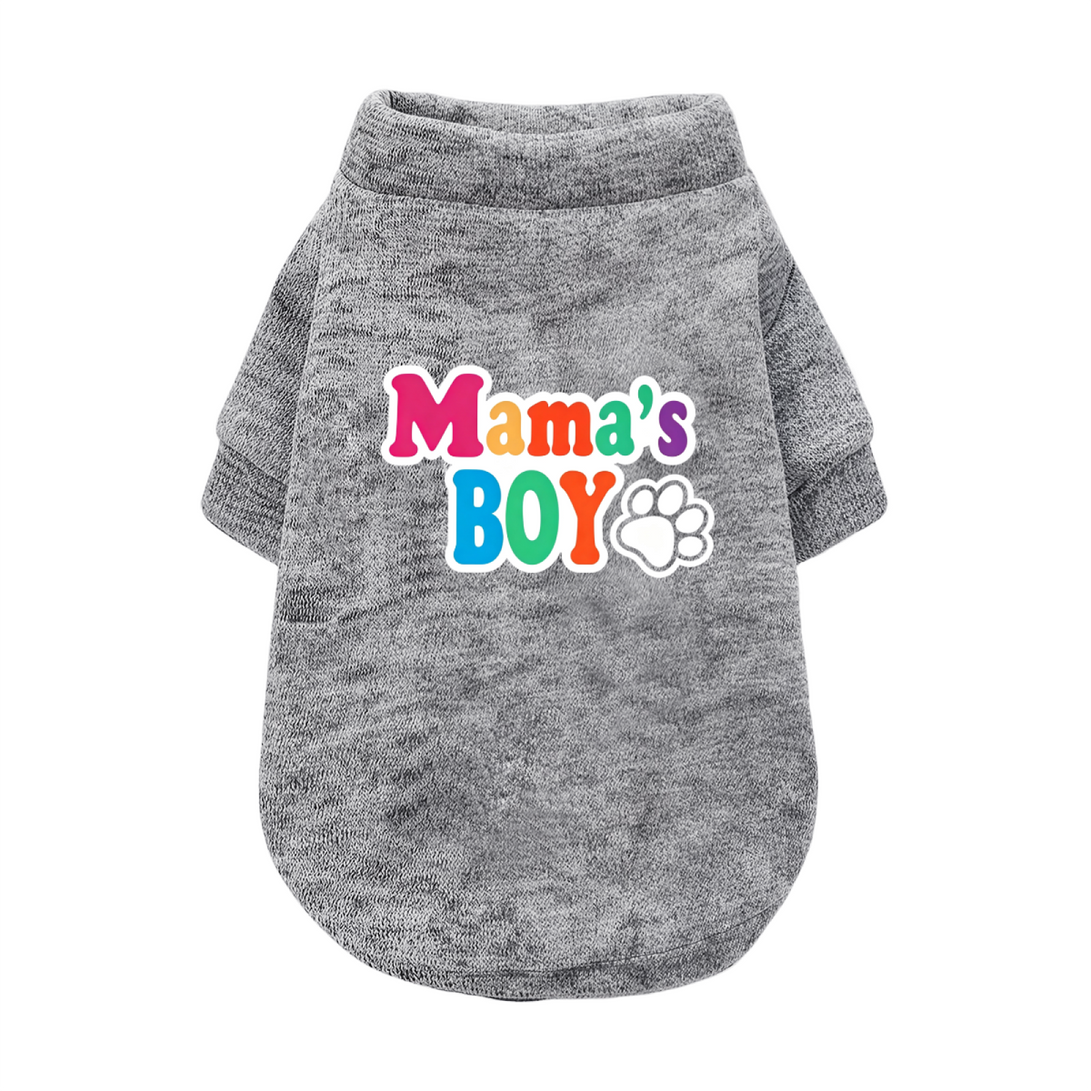 Colorful Mama¡¯s Boy Paw Print Trendy Pet Sweater