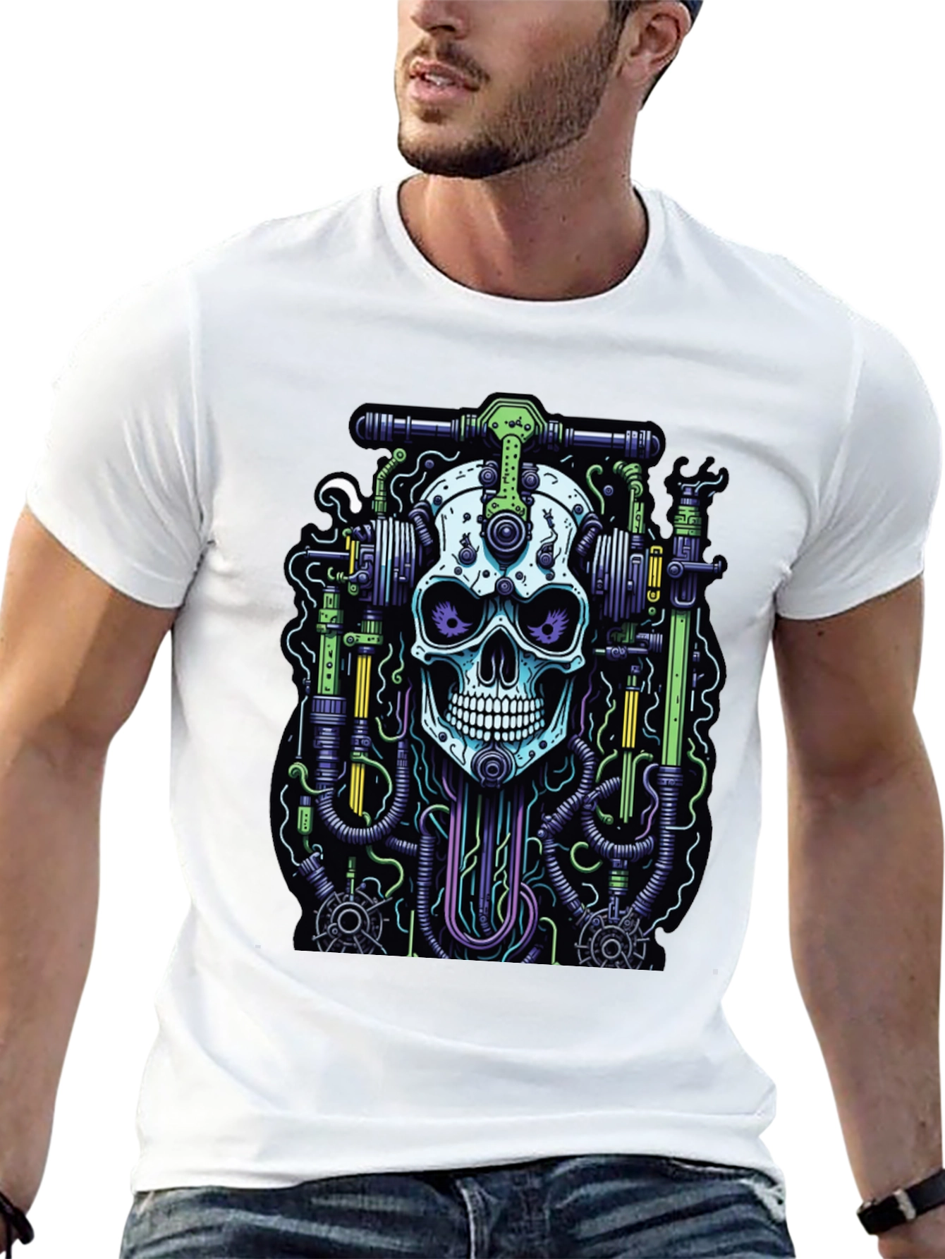 Skull Mechanic Graphic T-Shirt