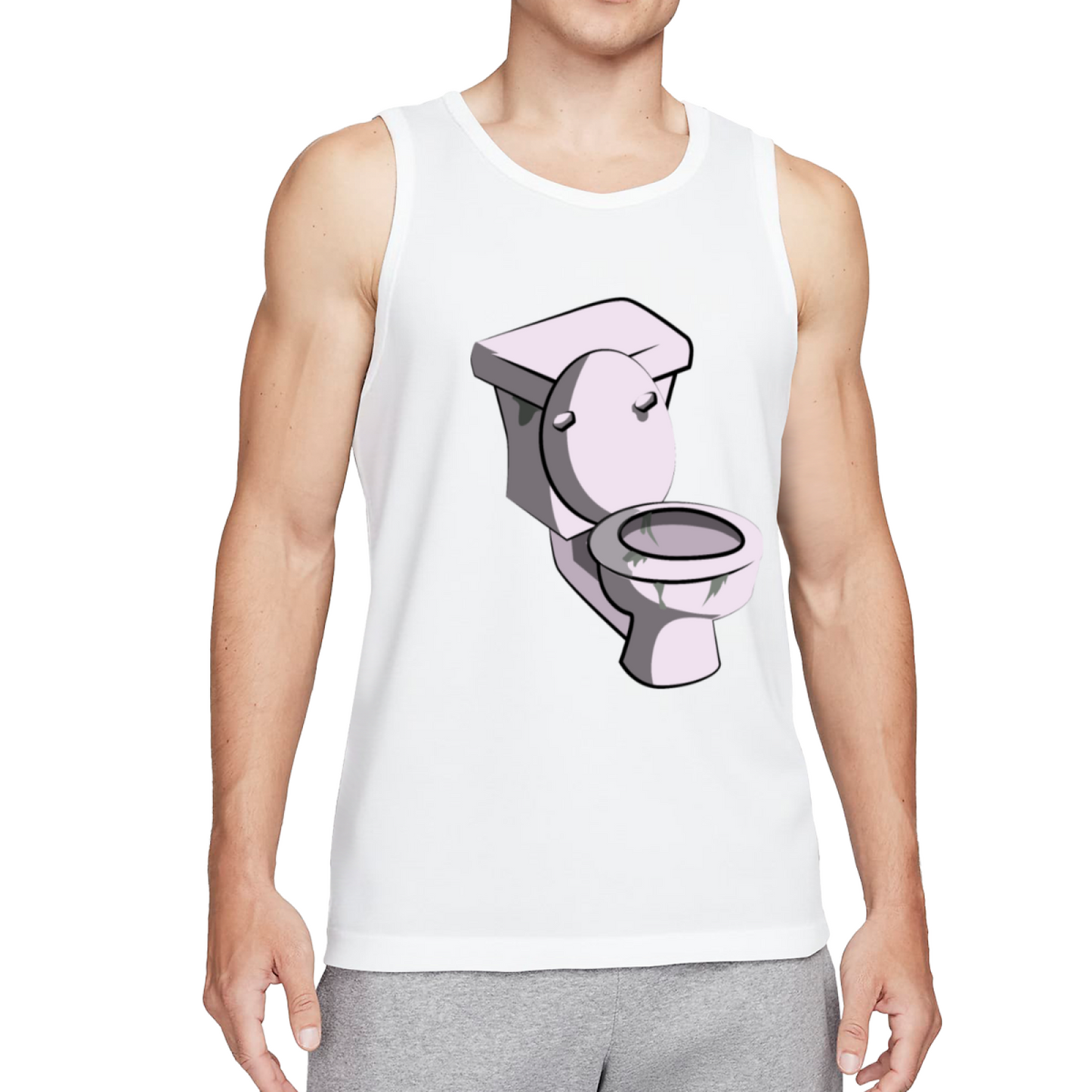 Funny Cartoon Toilet Weird Aesthetic Graphic Tank