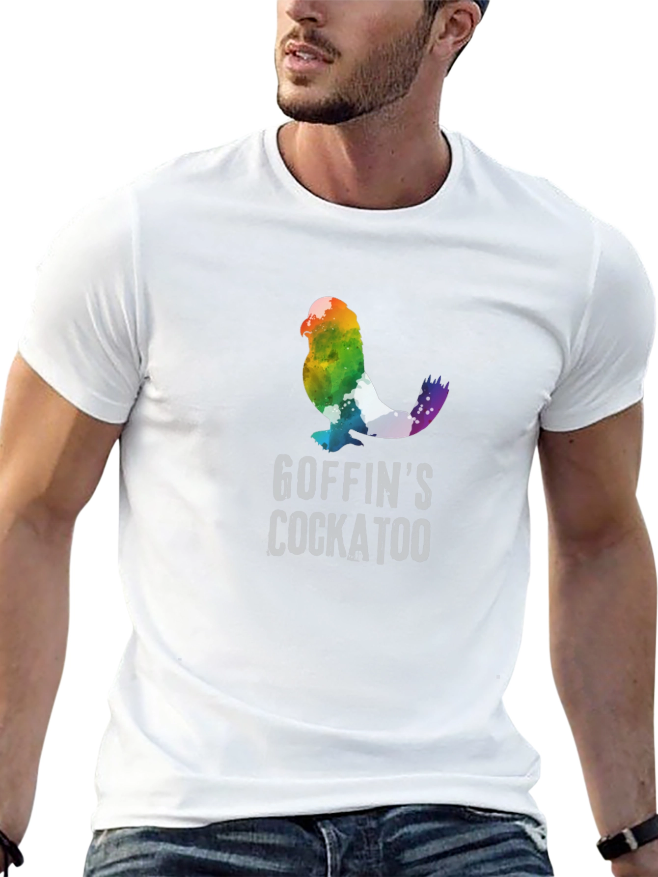 Goffins Cockatoo Rainbow T-Shirt - Unique Bird Lover Tee