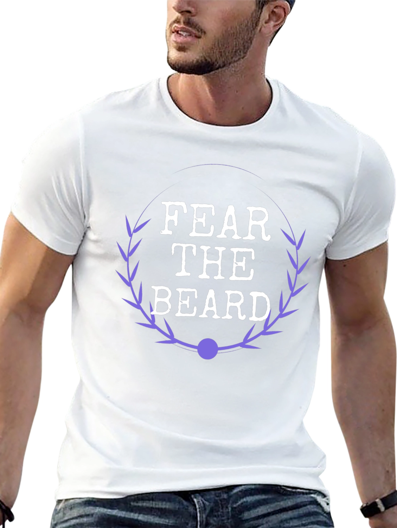 Fear The Beard Graphic Tee - Black Cotton Shirt
