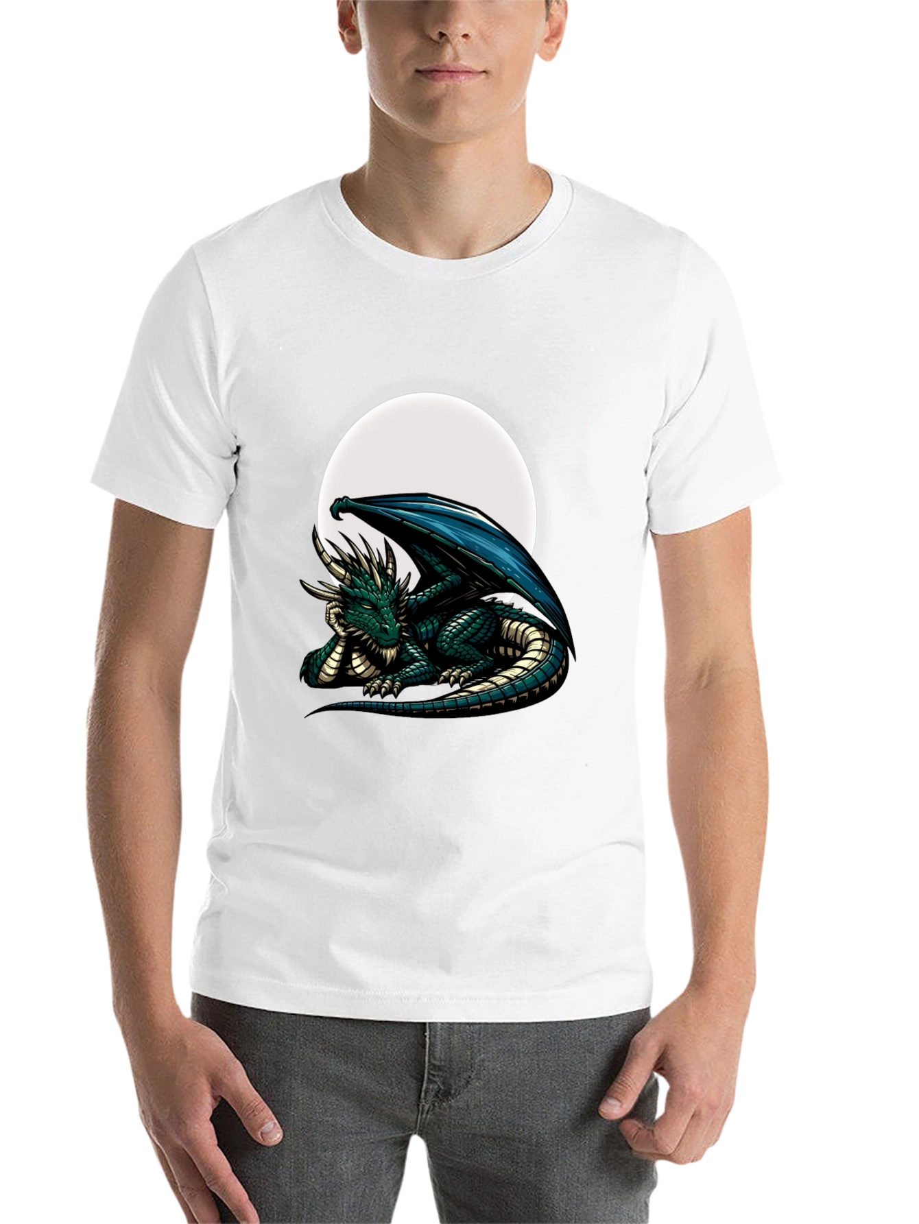 Dragon Moon Graphic Tee - Fantasy T-Shirt