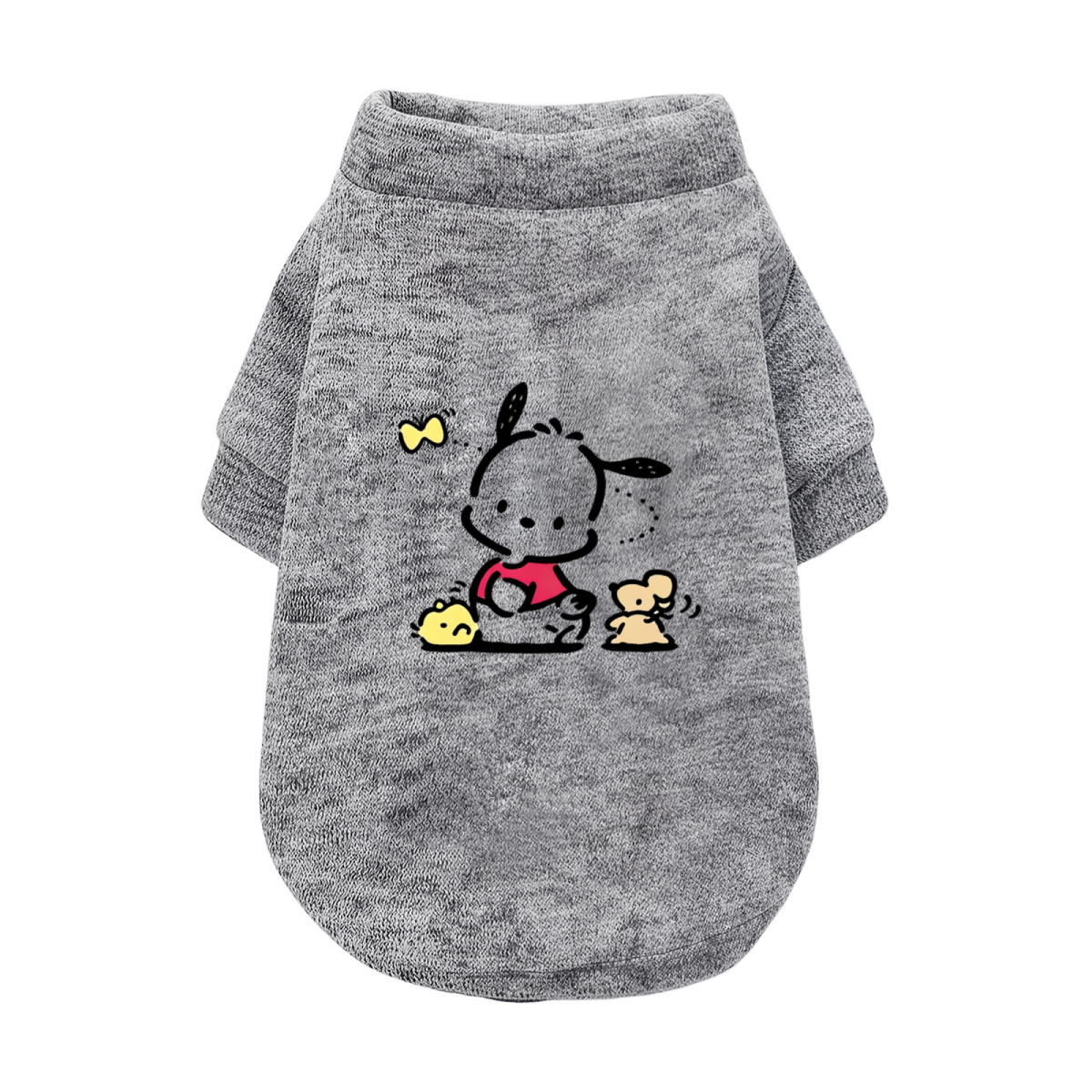Cute Pochacco & Little Friends Pet Sweater, Kawaii Cartoon Puppy Top