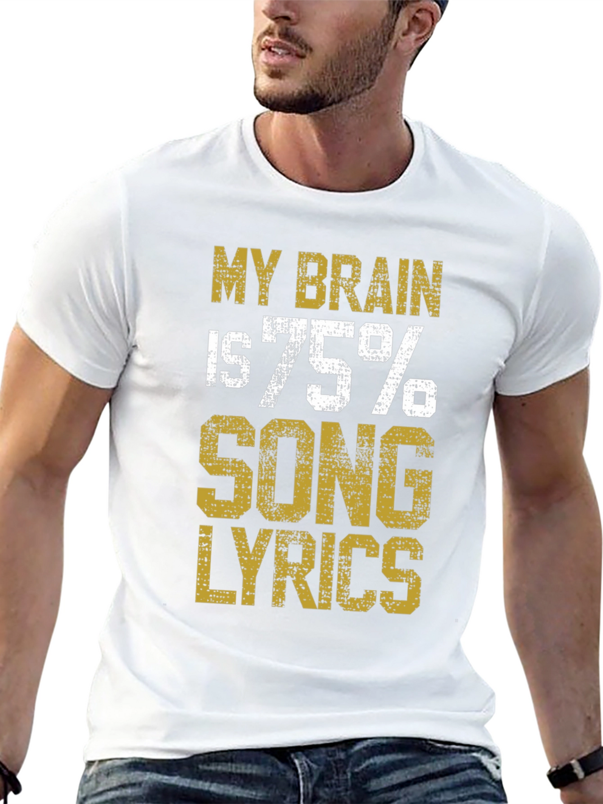 Brain Song Lyrics Black T-Shirt