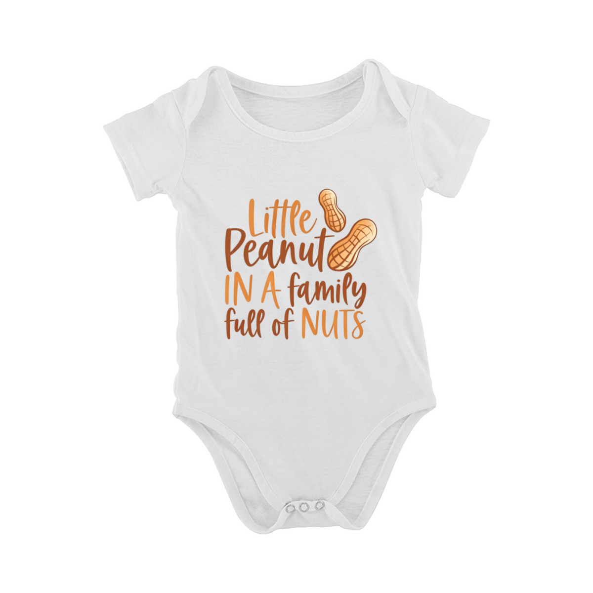 Little Peanut In A Family Full Of Nuts Funny Baby Bodysuit Cute Newborn Gift