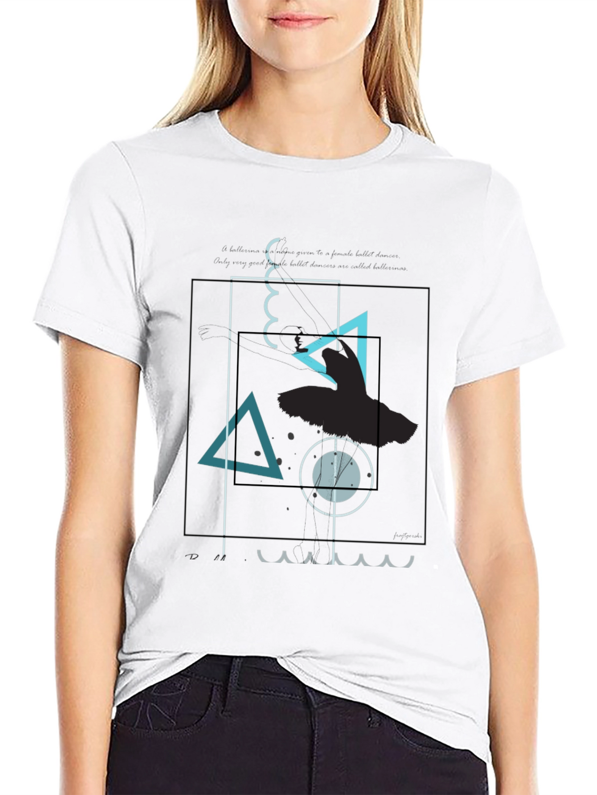 Abstract Graphic Print Crew Neck T-Shirt