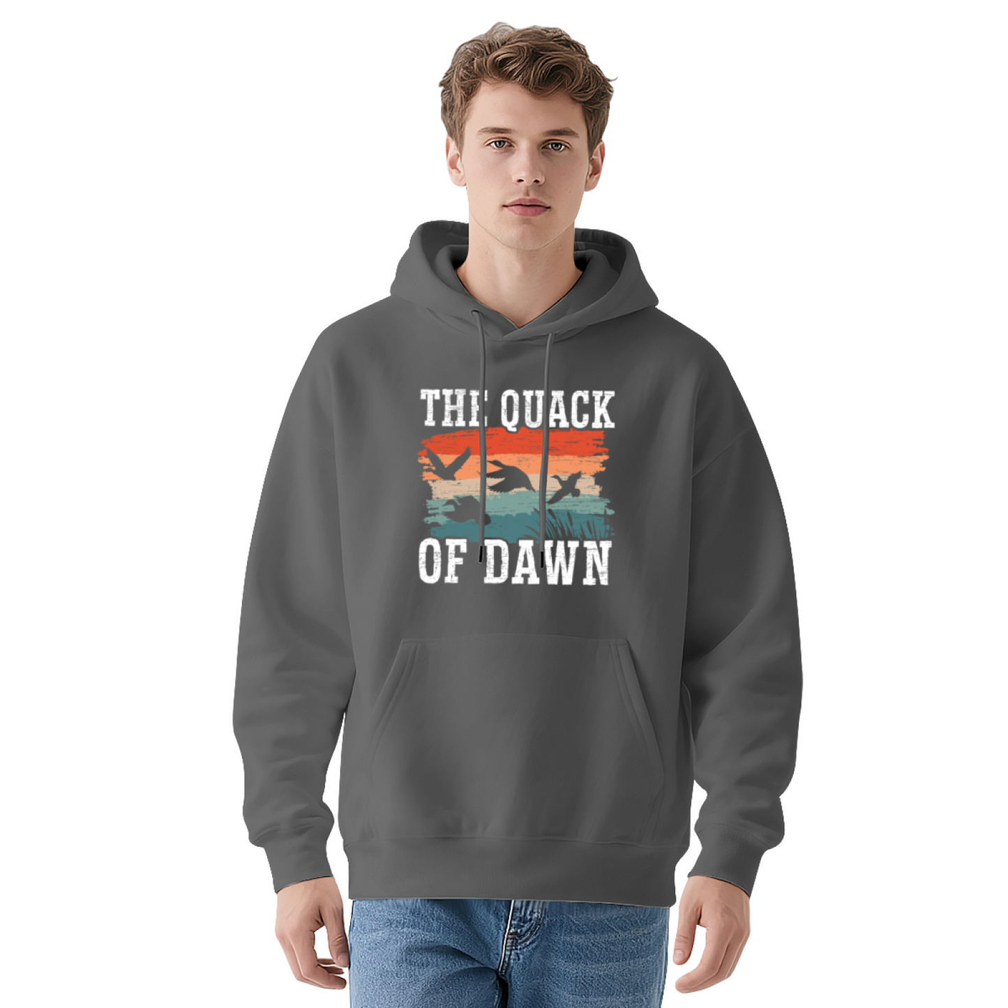 Vintage The Quack Of Dawn Duck Hunting Hoodie, Mens Comfort Outdoor Sweatshirt