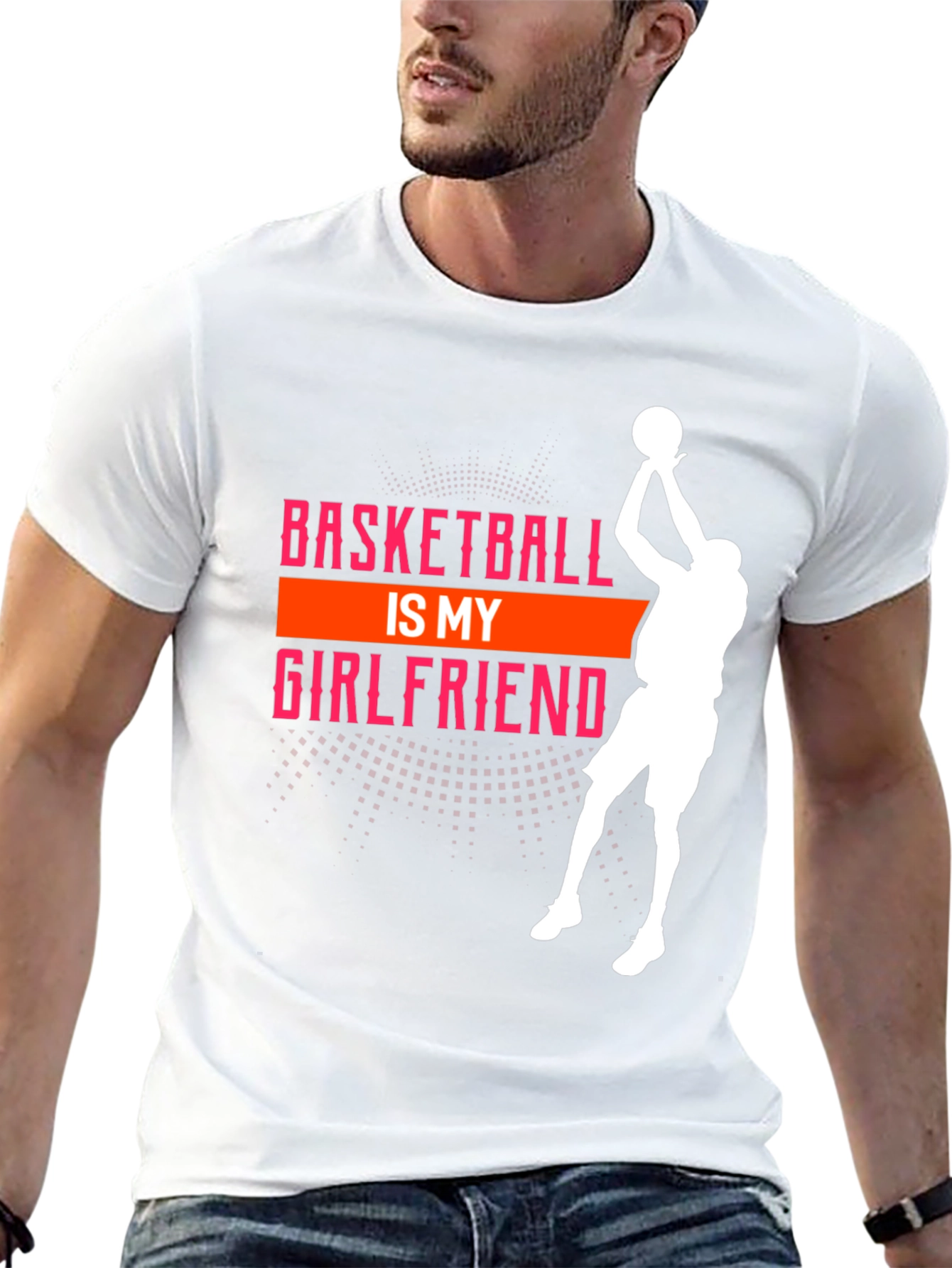 Basketball is My Girlfriend Black Graphic Tee
