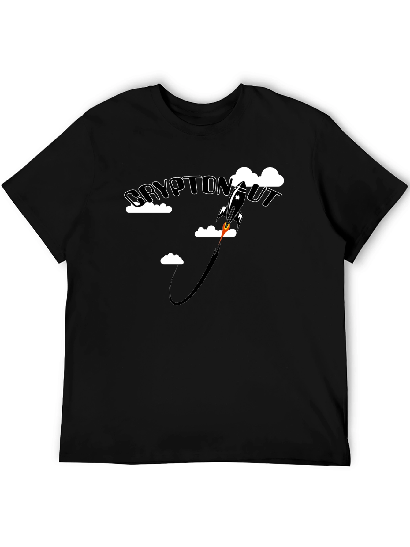 Cryptonaut Rocket Graphic T-Shirt - Black Cotton Blend