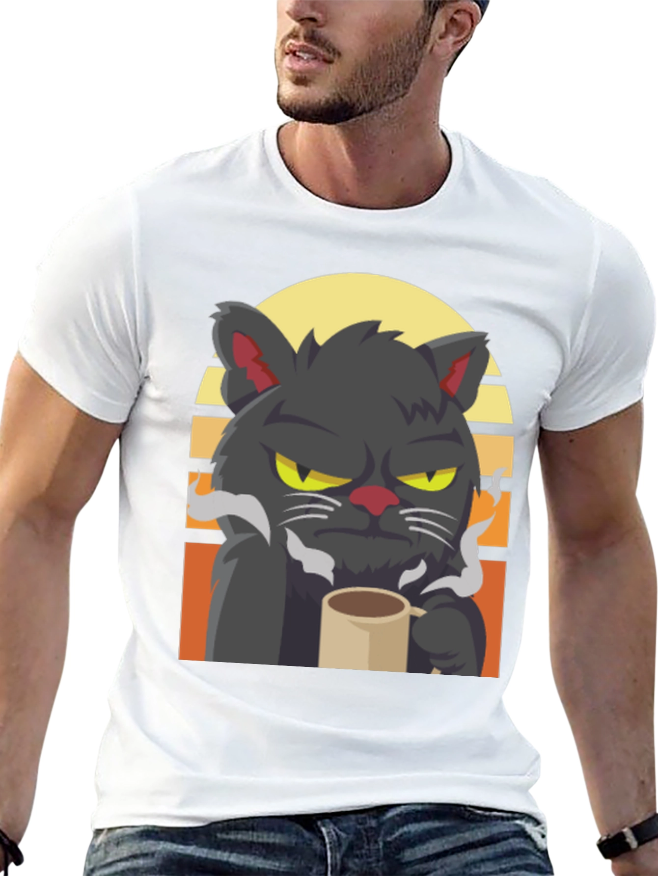 Grumpy Cat Coffee T-Shirt - Black