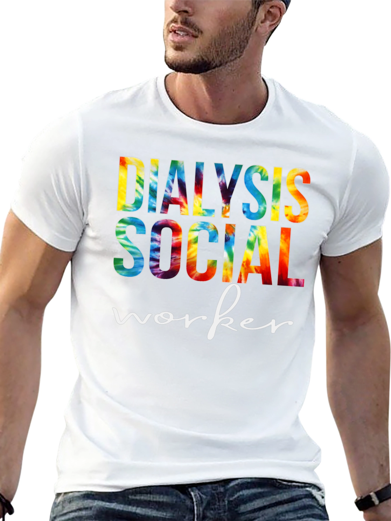 Dialysis Social Worker Tie Dye Graphic Tee