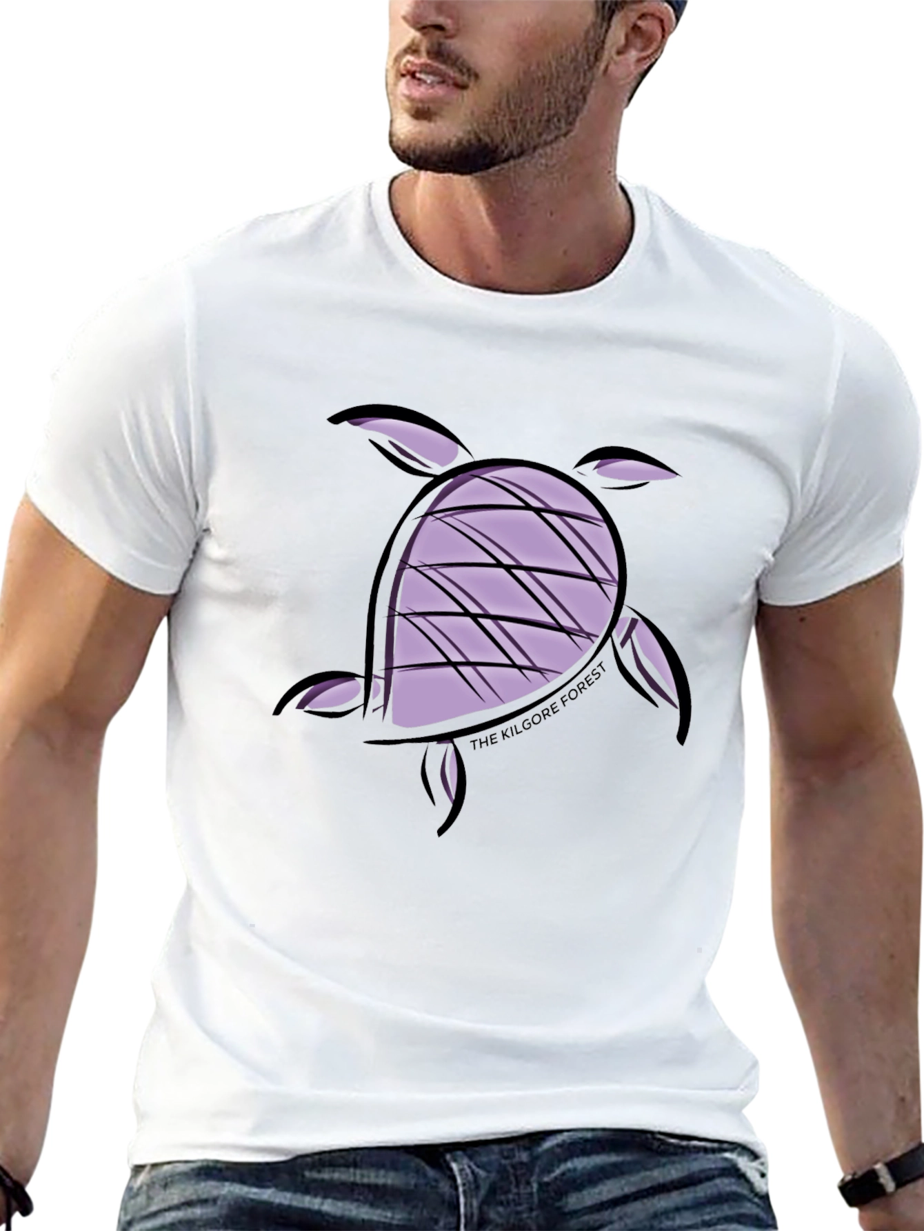 Turtle Graphic Tee - Black Casual Comfort