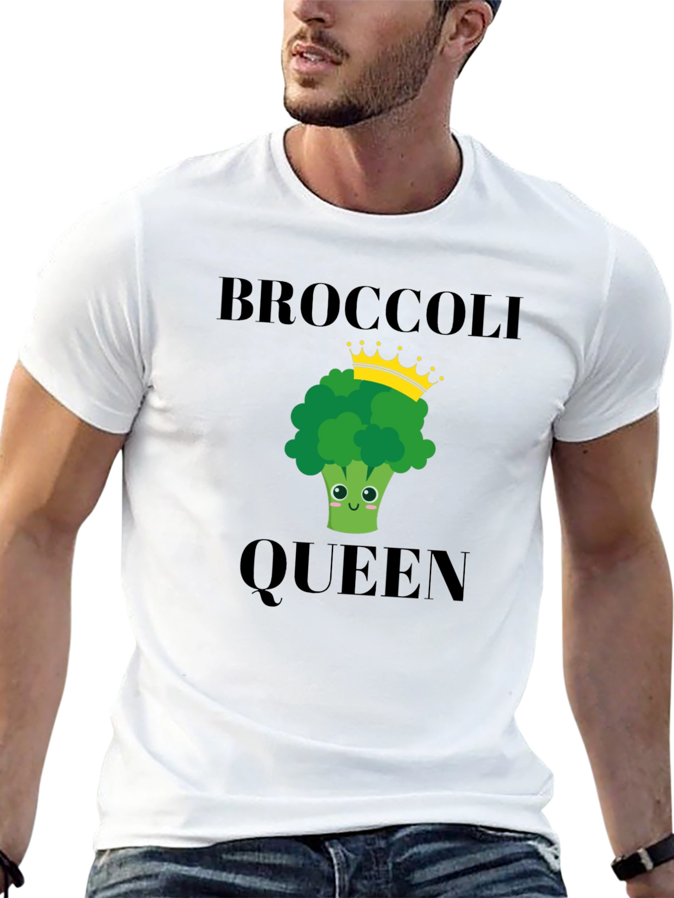 Broccoli Queen T-Shirt - Funny Vegetarian Tee