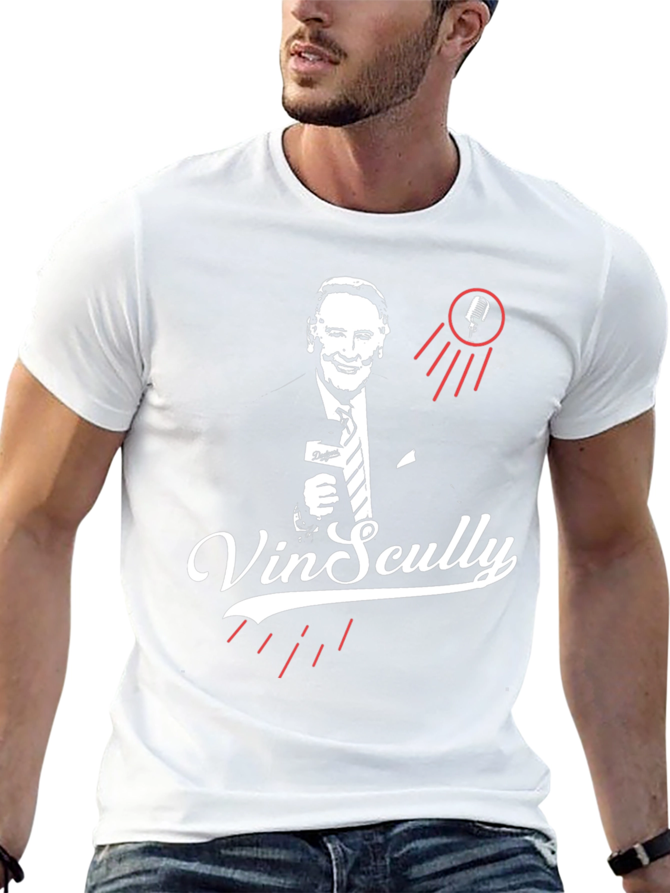Vin Scully Tribute T-Shirt - Classic Broadcaster Design