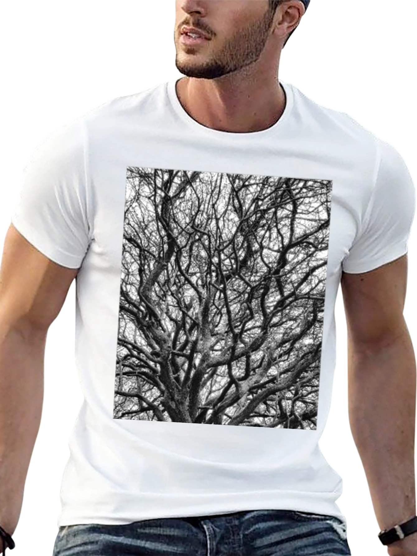 Black Tree Branches Graphic Tee