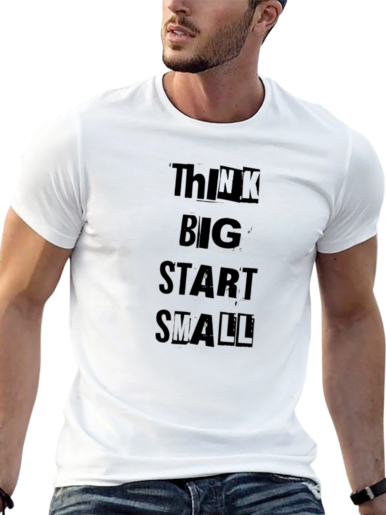 Think Big Start Small Black T-Shirt