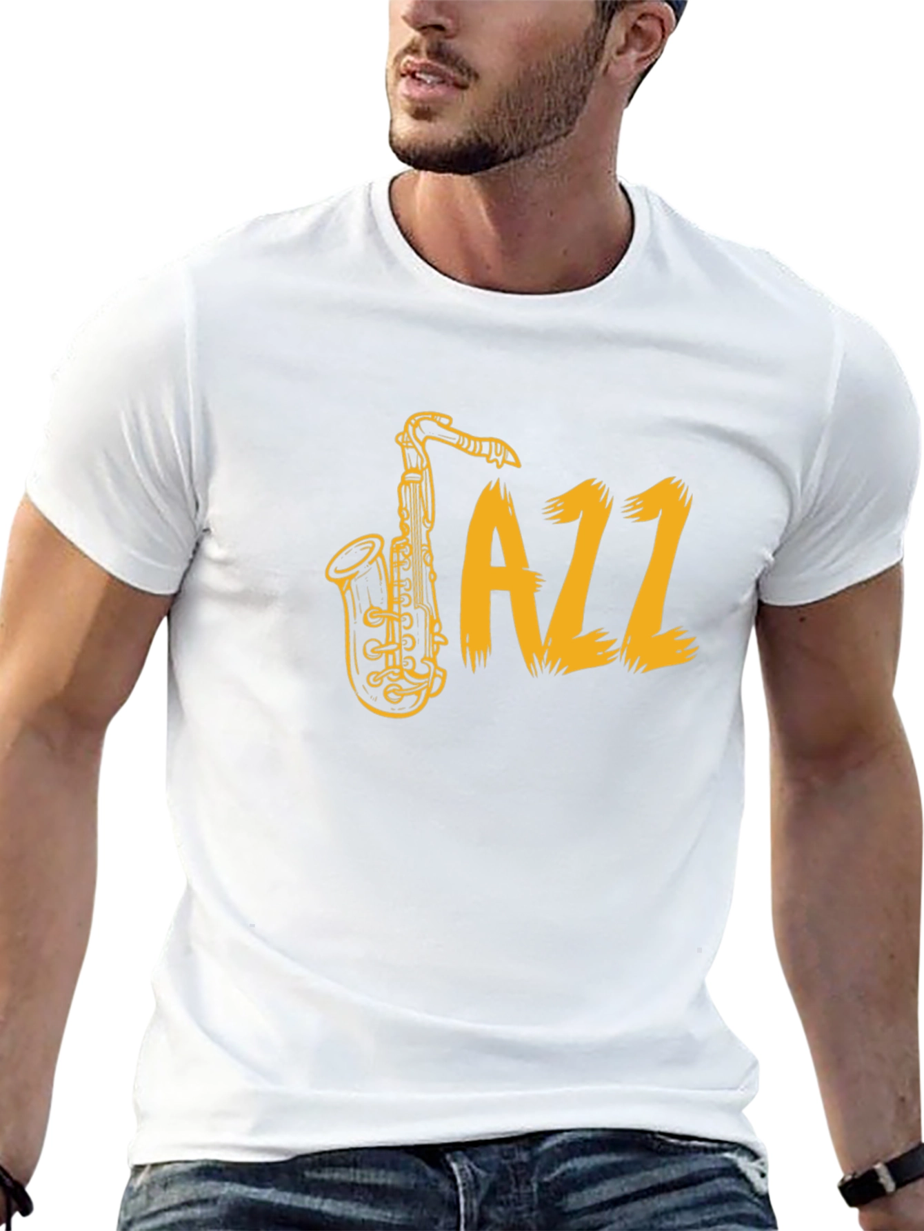 Jazz Saxophone Graphic T-Shirt - Classic Music Tee