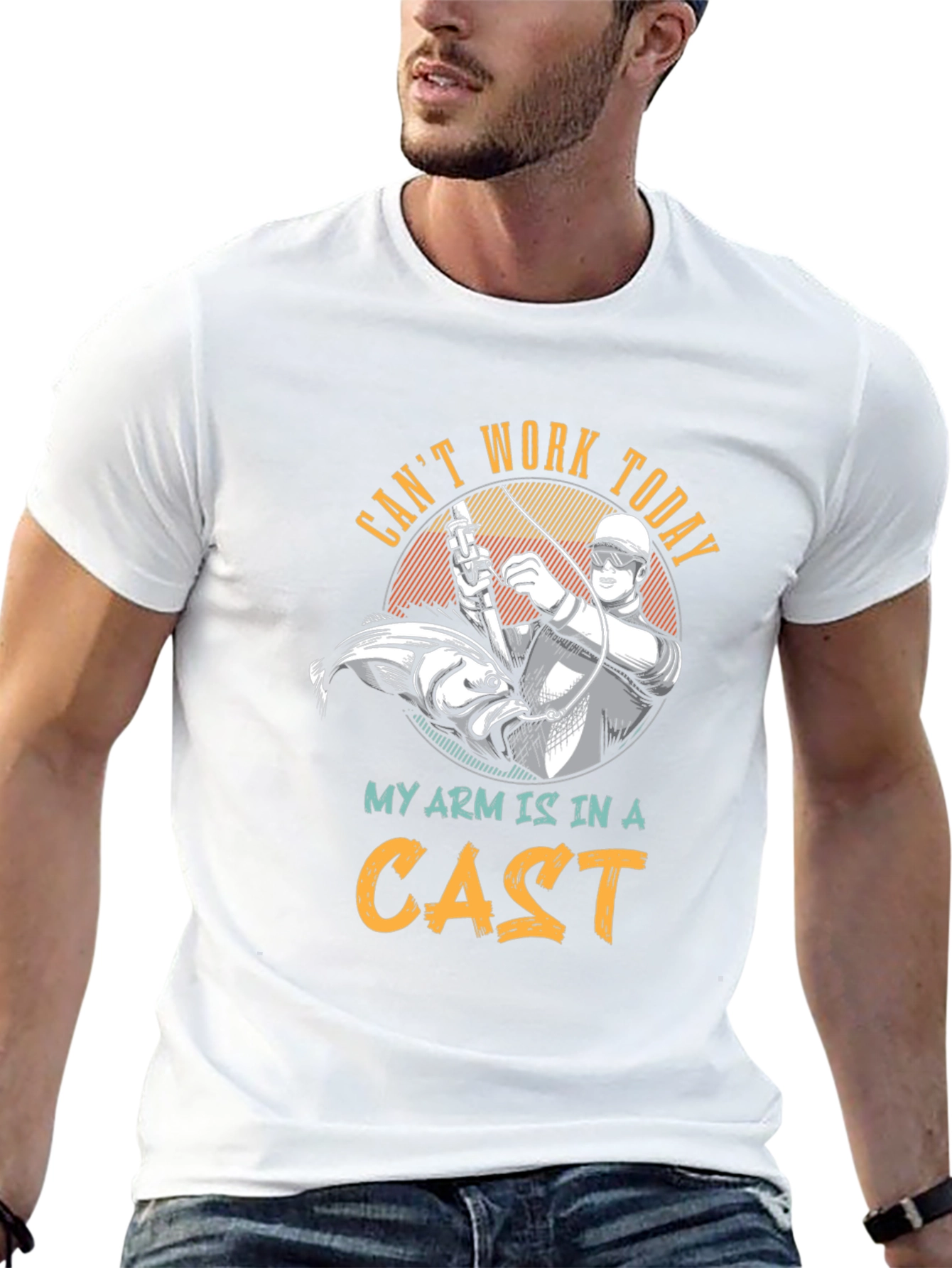 Funny Fishing T-Shirt: Cant Work Today