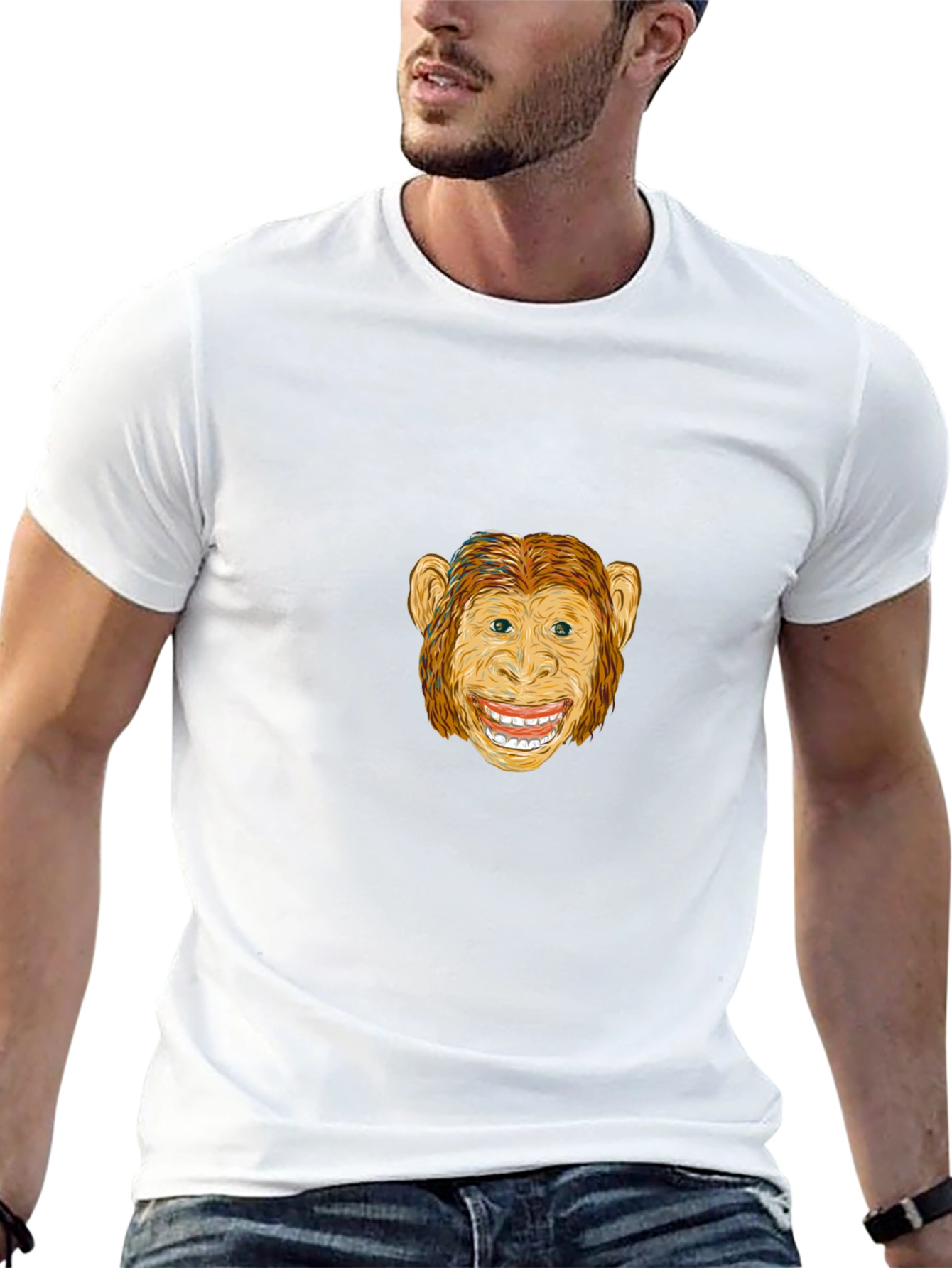Monkey Graphic Black T-Shirt