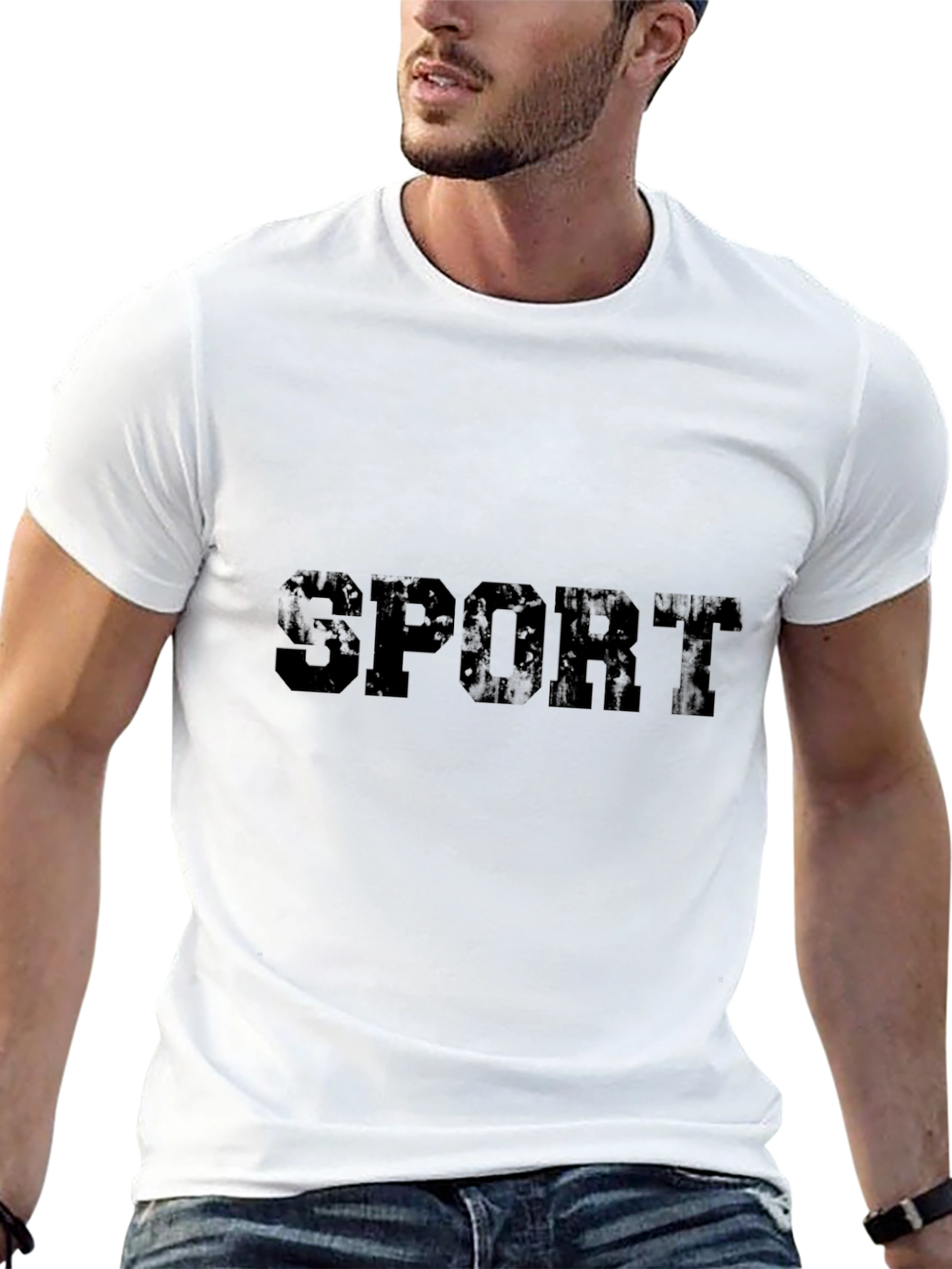 Mens Black SPORT Graphic T-Shirt