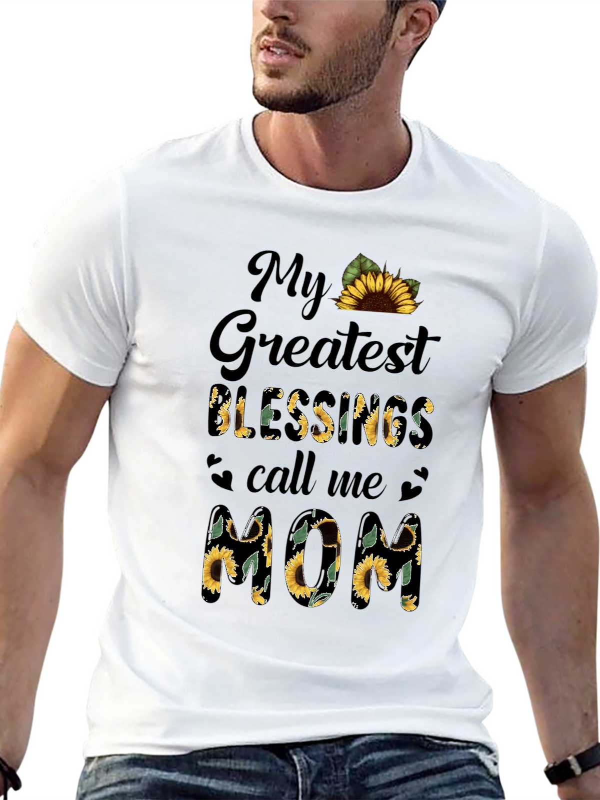 Sunflower Mom T-Shirt - My Greatest Blessings
